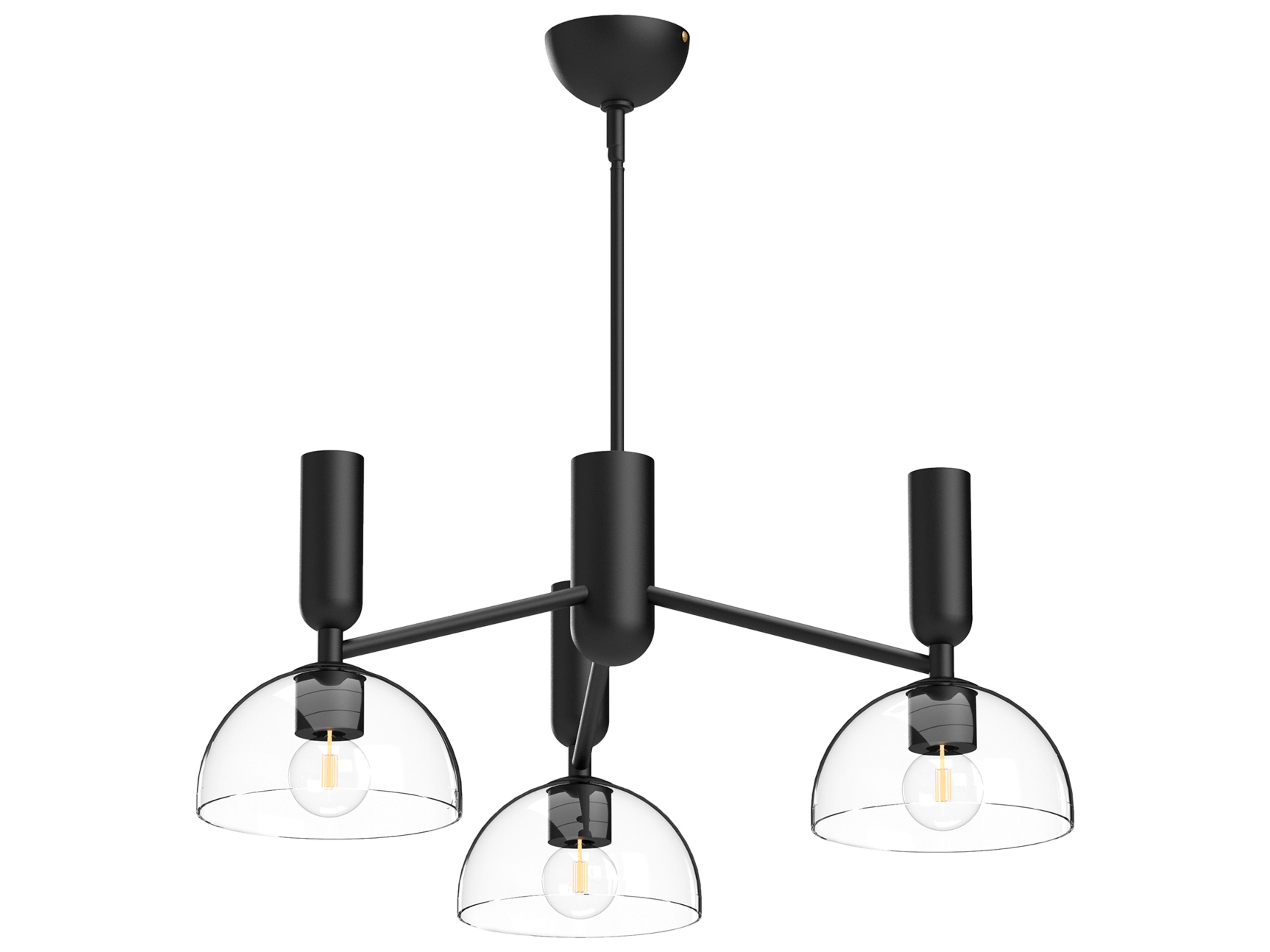 Jude 3 Light Chandelier in Matte Black a Modern Statement Fixture