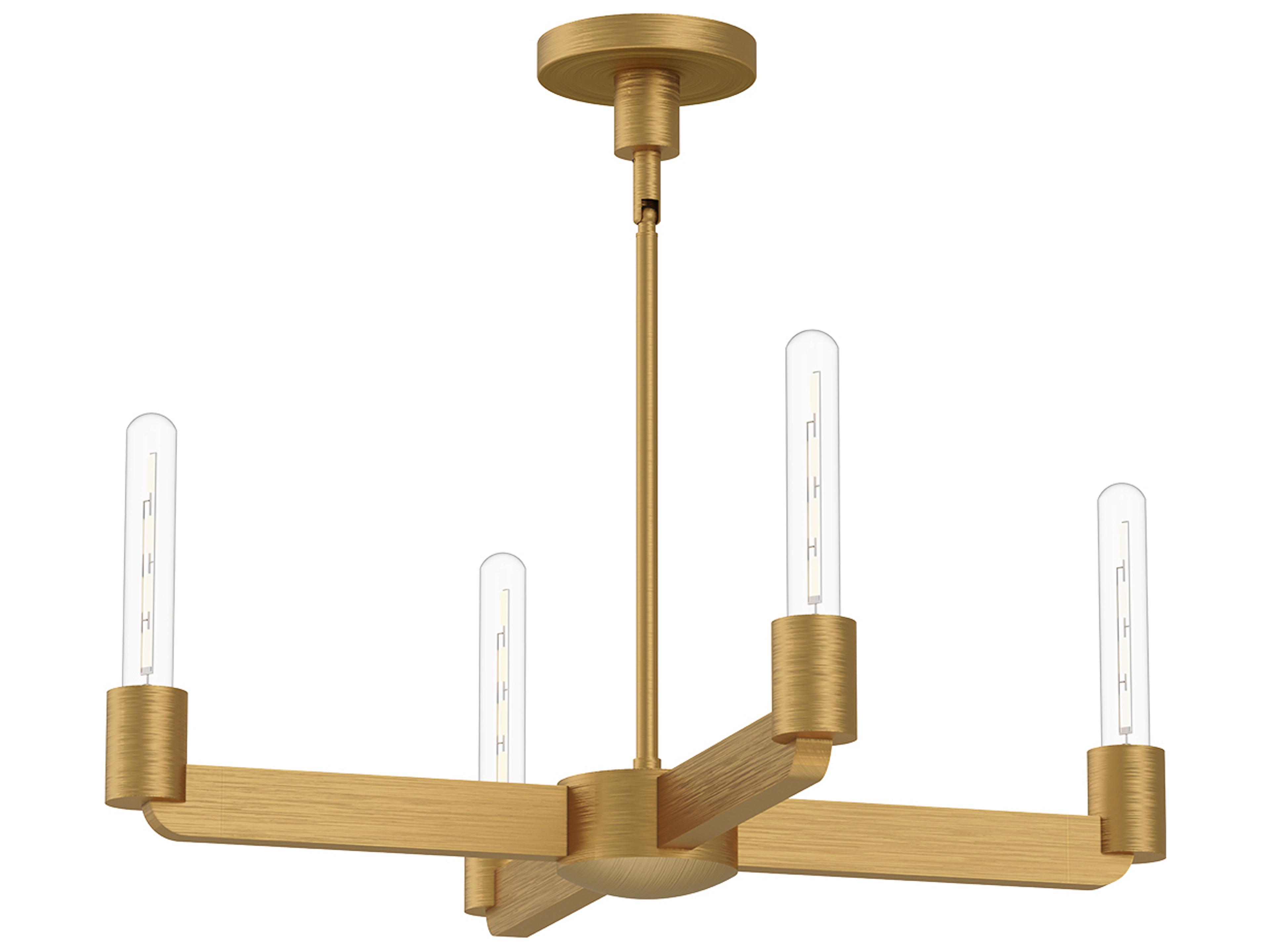 Claire Chandelier Aged Gold Modern Light Fixture