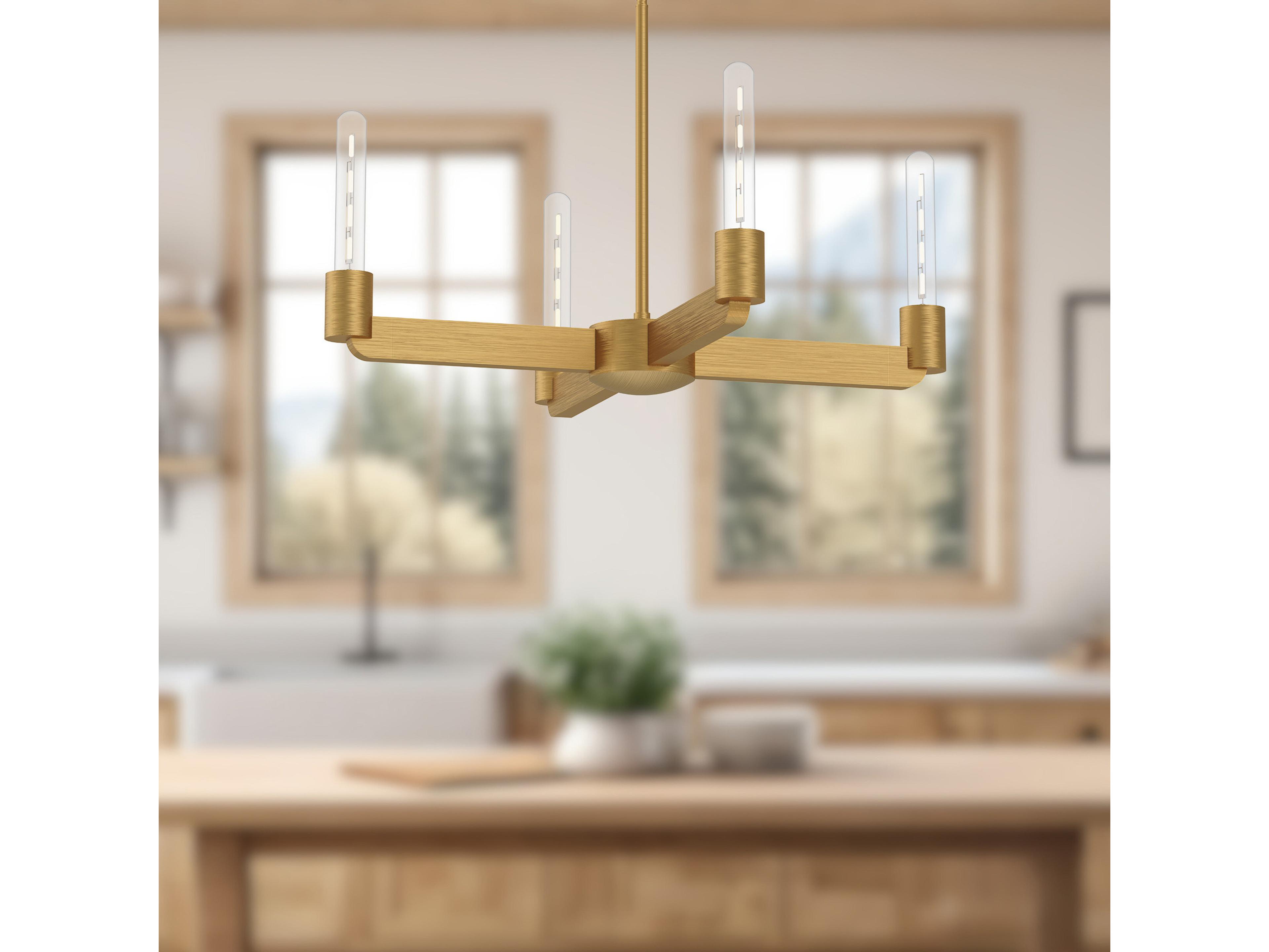 Alora Mood Claire 4-Light Aged Gold Chandelier