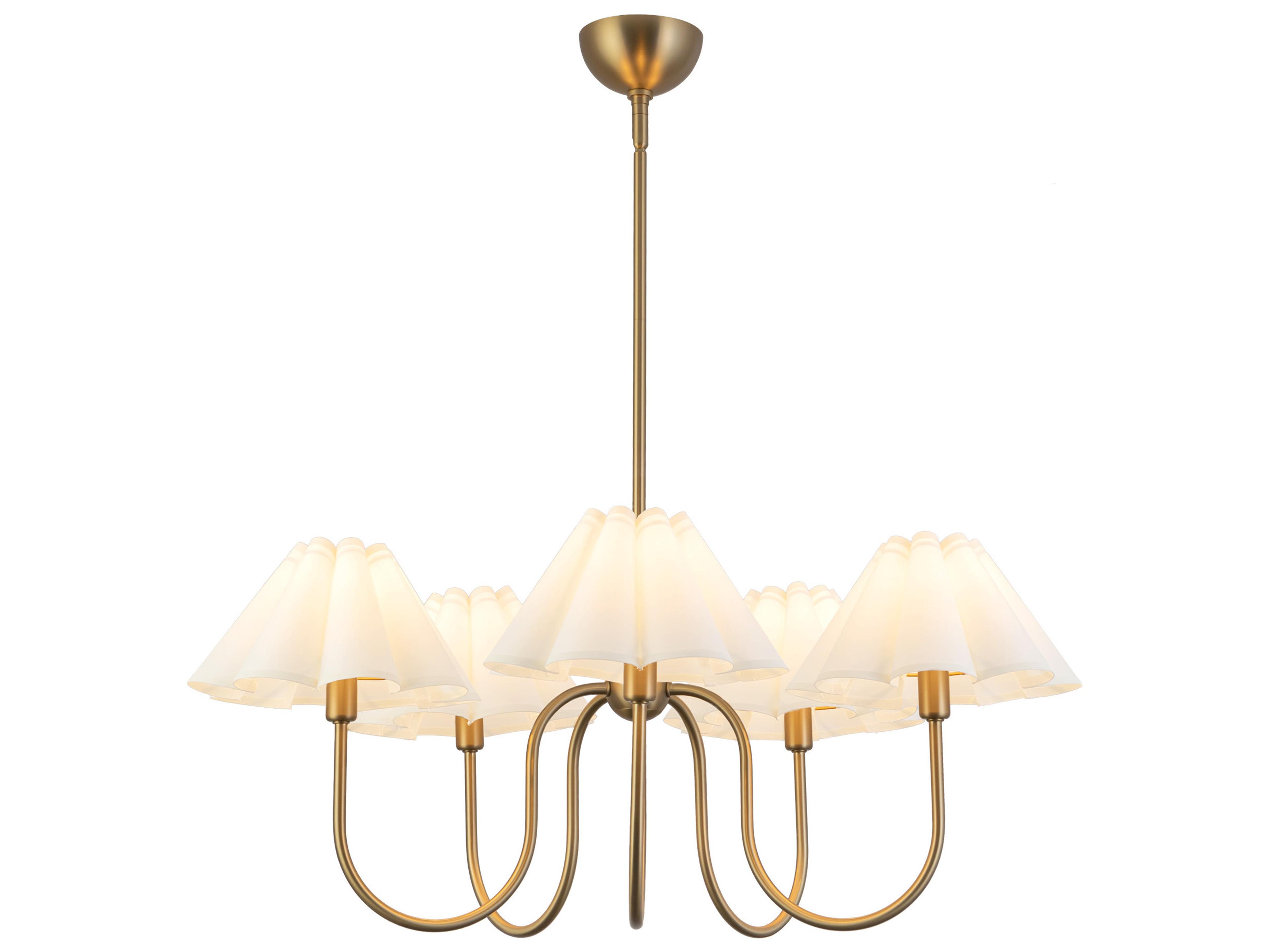 Alora Mood Rosemary 5-Light Brushed Gold Empire Chandelier