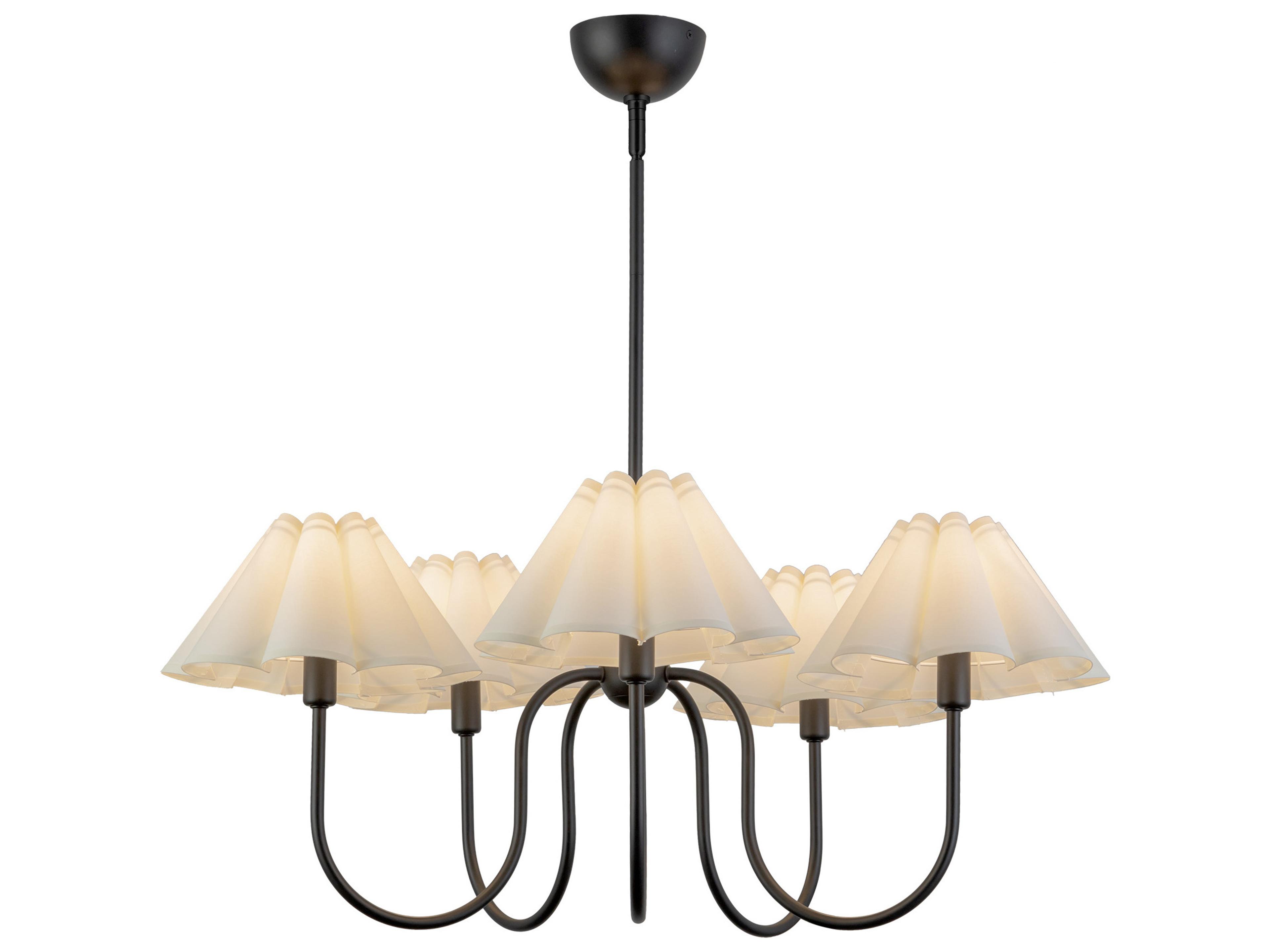 Alora Mood Rosemary 5-Light Matte Black Empire Chandelier