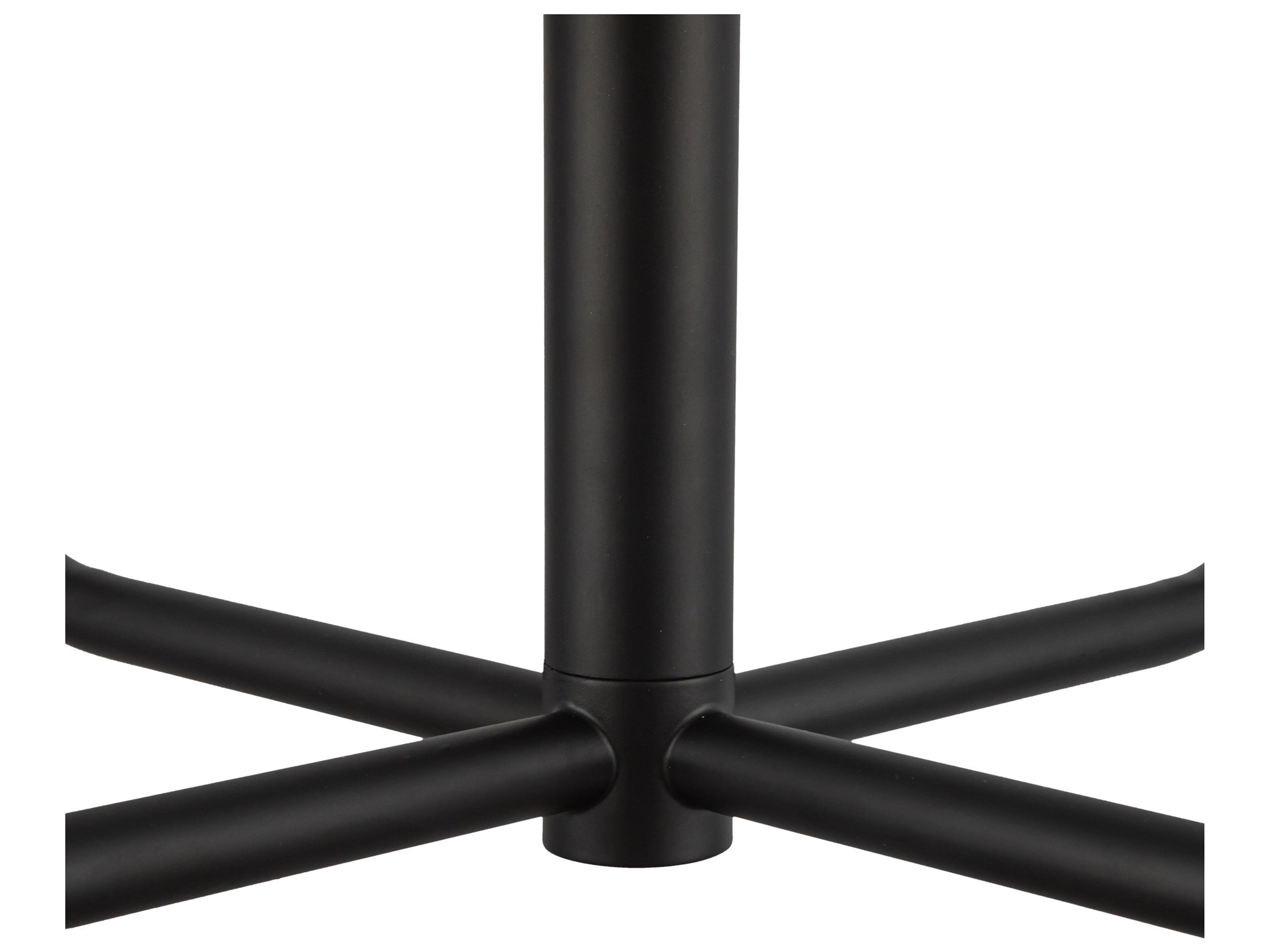 Alora Mood Plisse 4-Light Matte Black Chandelier