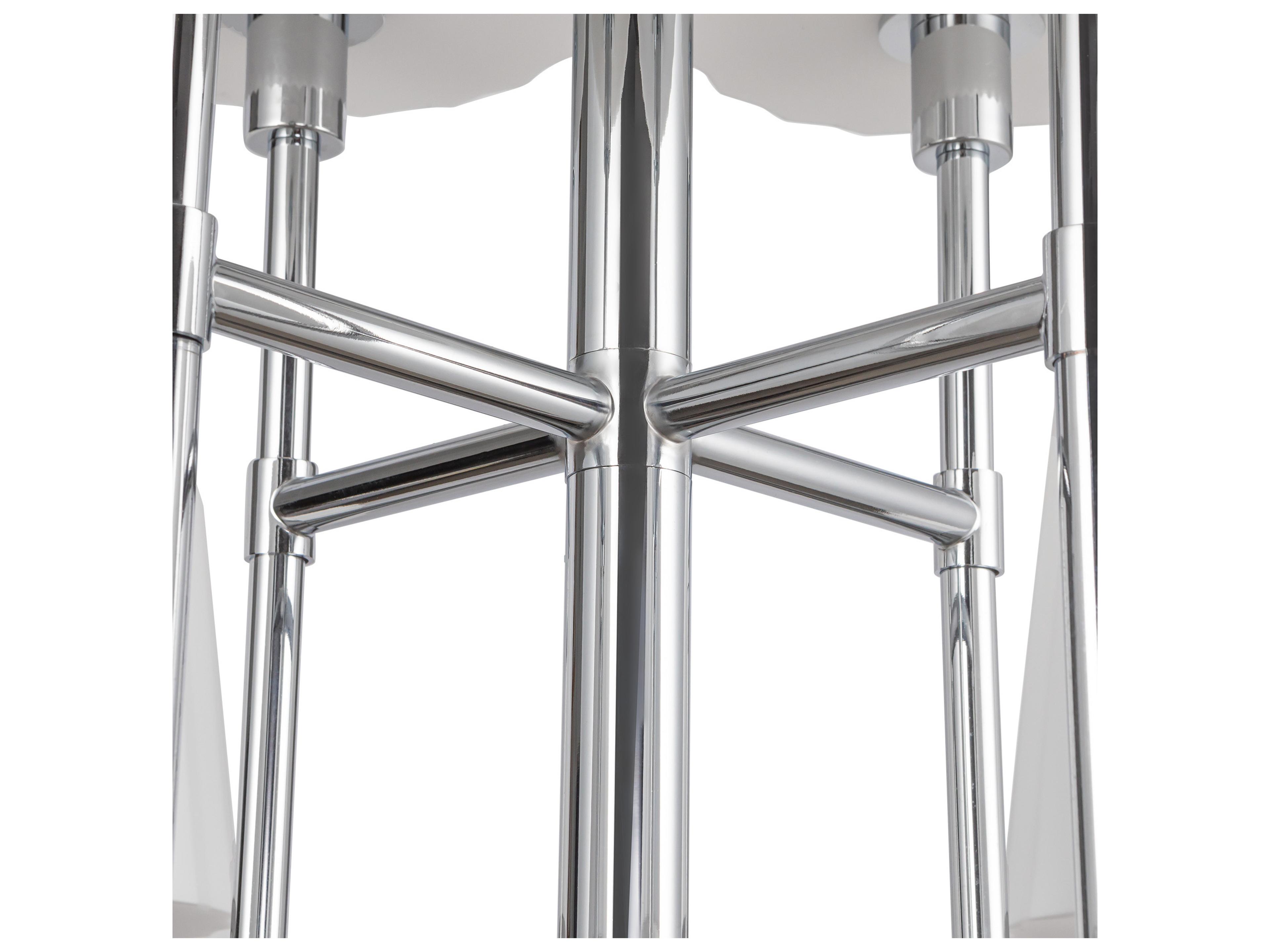 Alora Mood Plisse 8-Light Chrome Tiered Chandelier