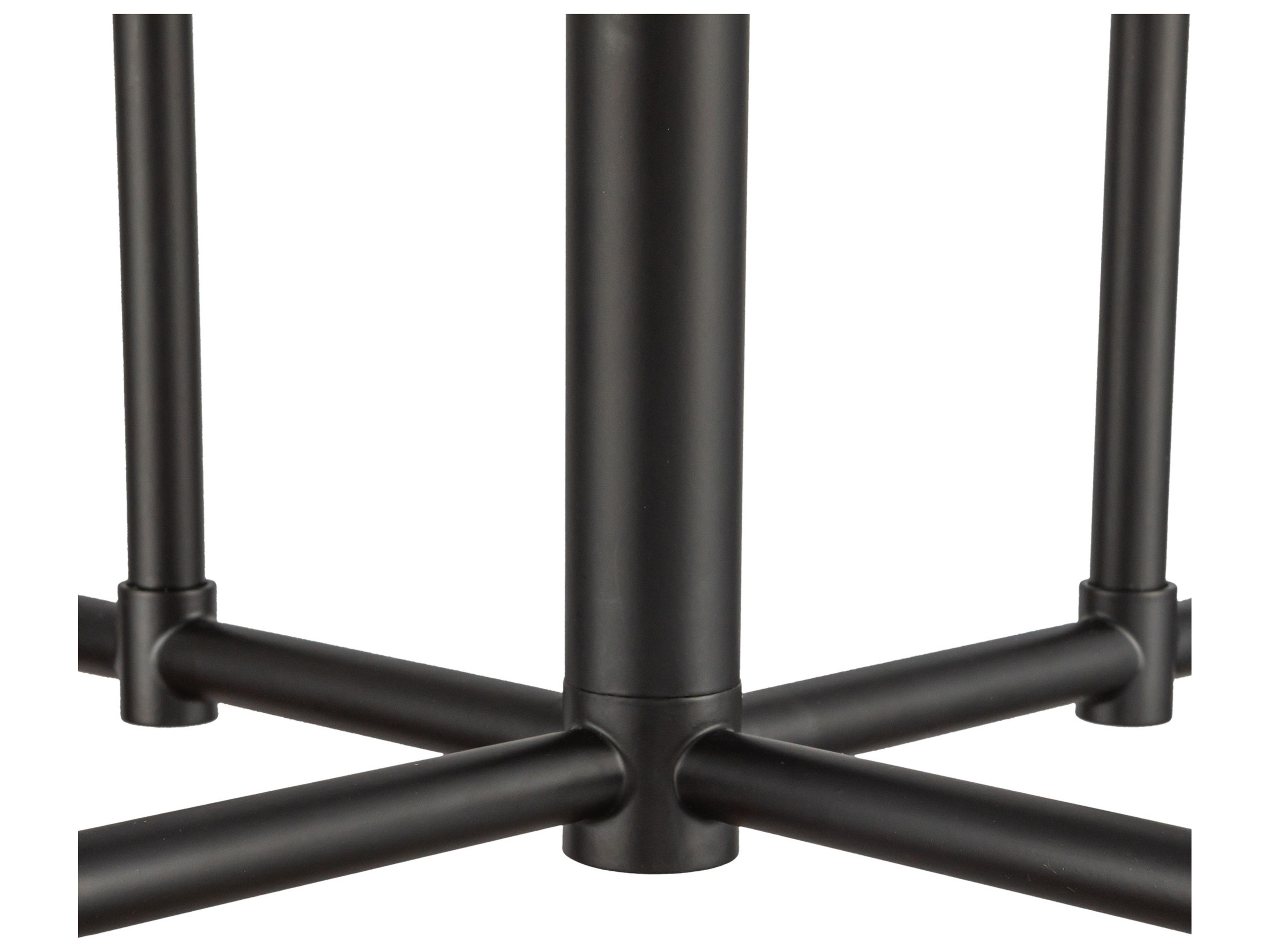 Alora Mood Plisse 8-Light Matte Black Tiered Chandelier