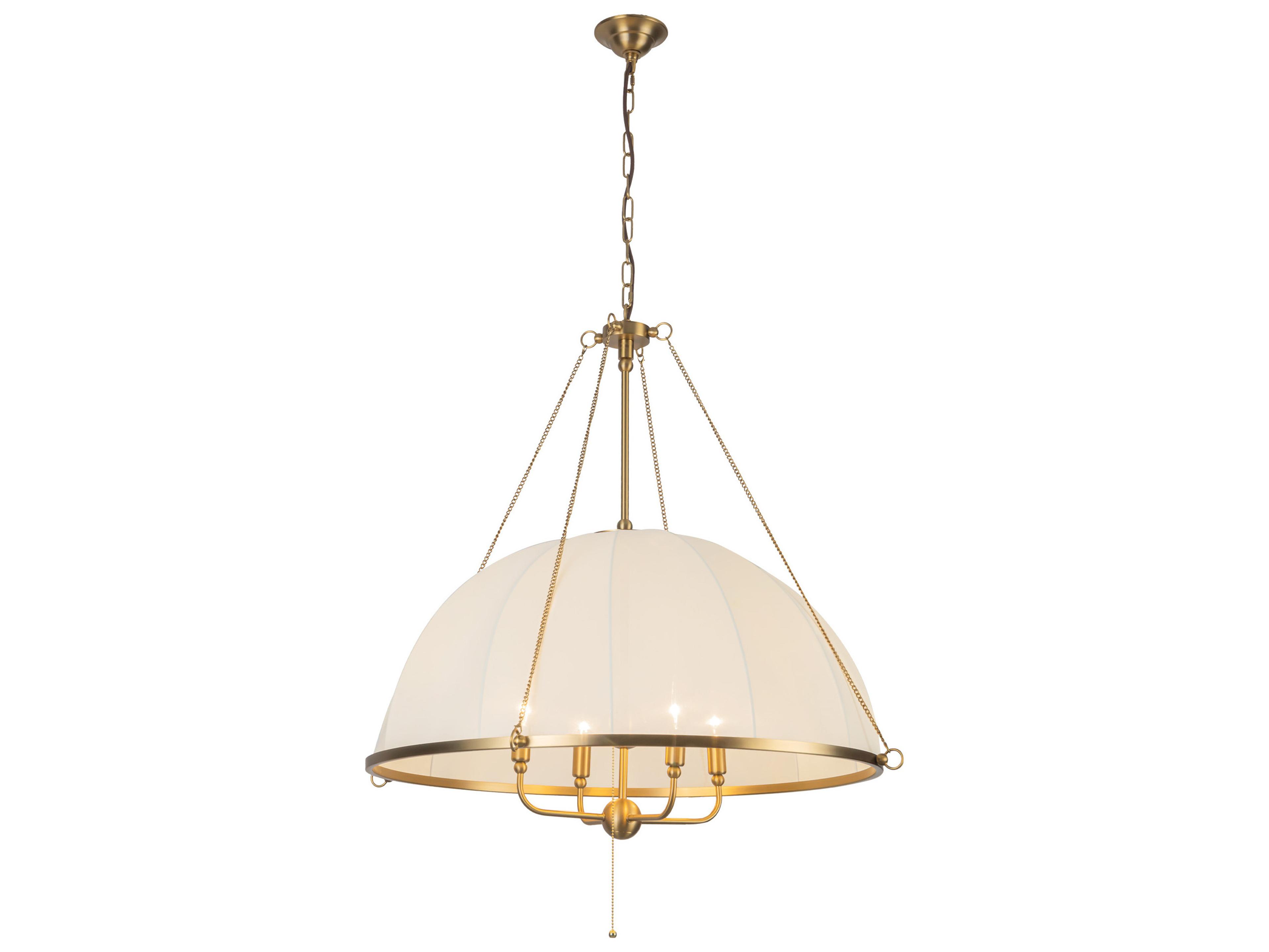 Alora Mood Crosby 4-Light Brushed Gold Dome Chandelier