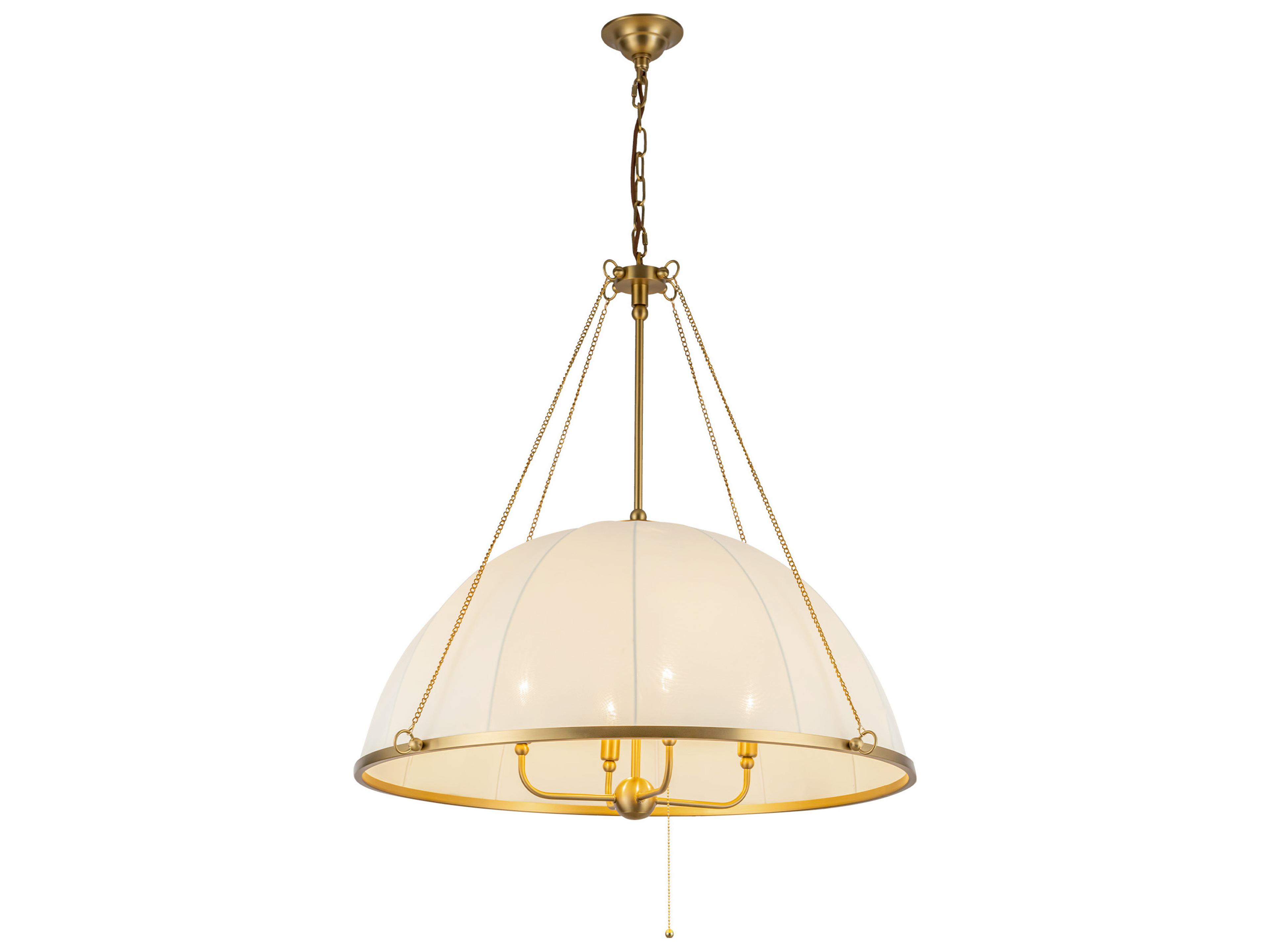 Alora Mood Crosby 4-Light Brushed Gold Dome Chandelier