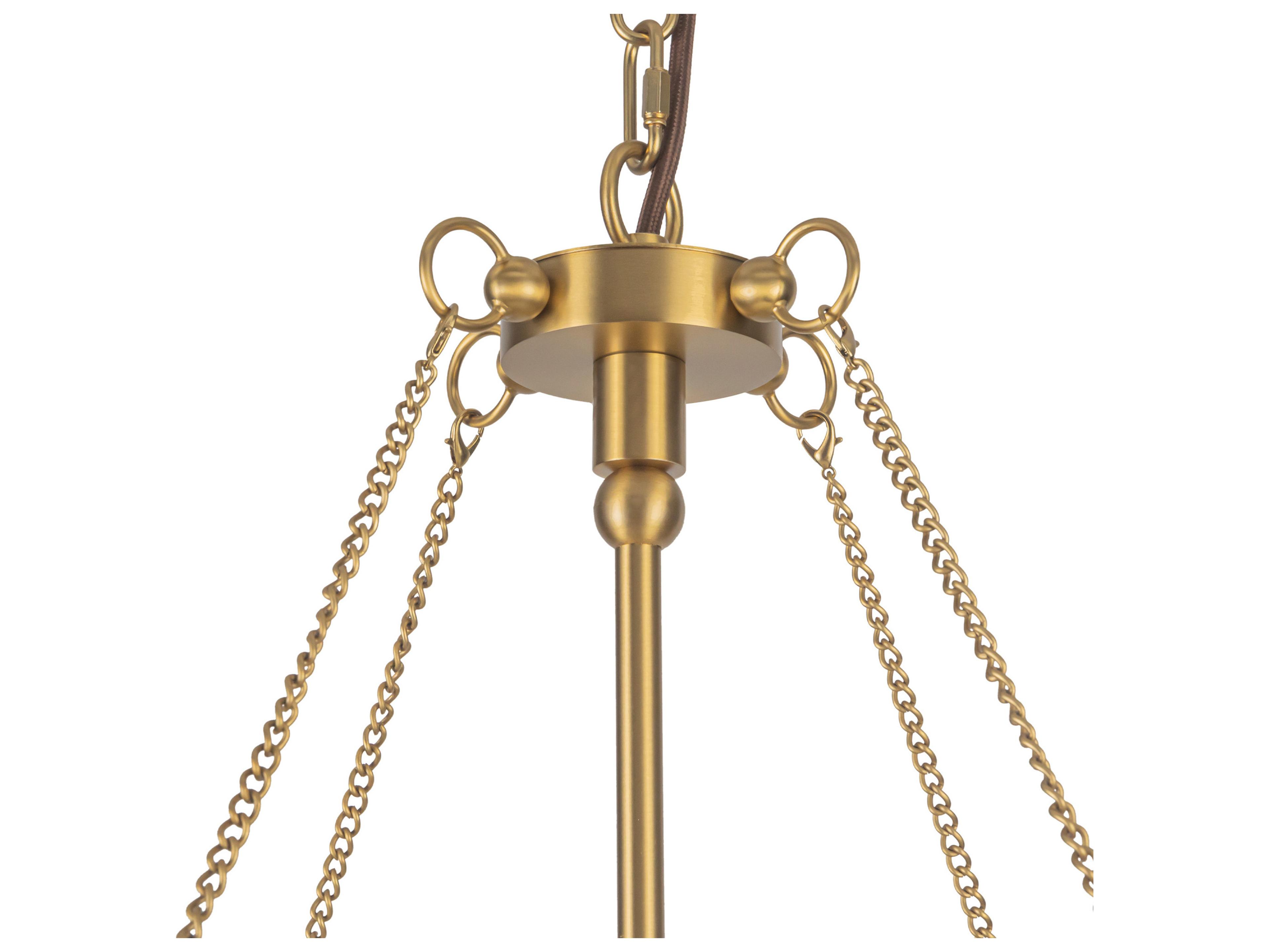 Alora Mood Crosby 4-Light Brushed Gold Dome Chandelier