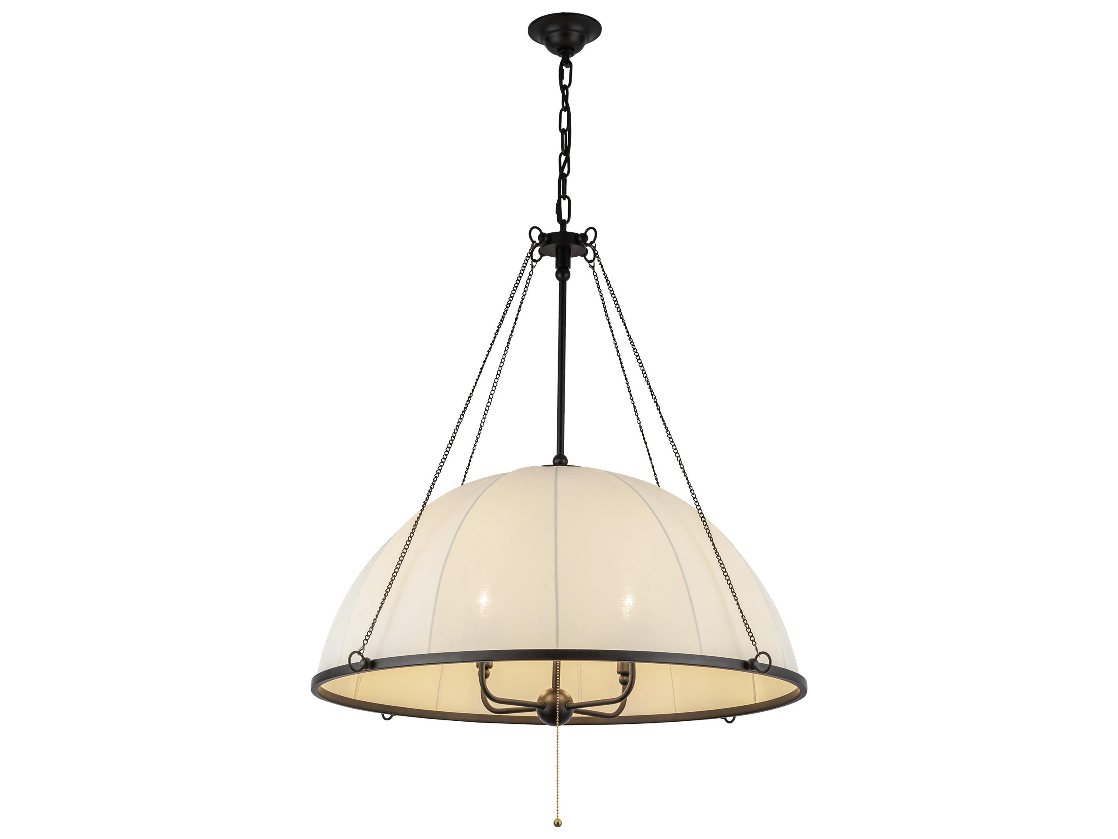 Alora Mood Crosby 4-Light Matte Black Dome Chandelier