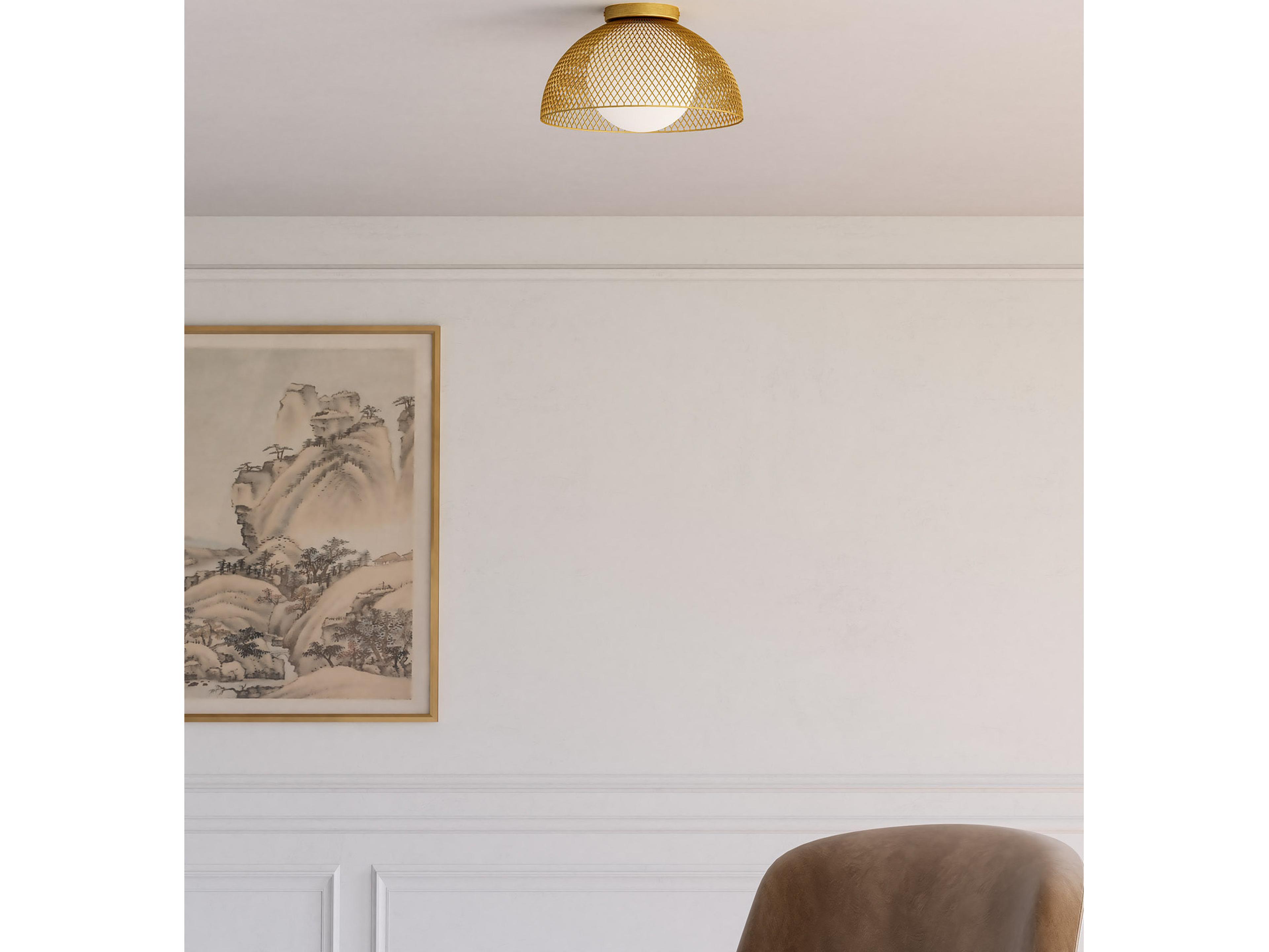 Alora Mood Haven 1-Light Gold Dome Flush Mount