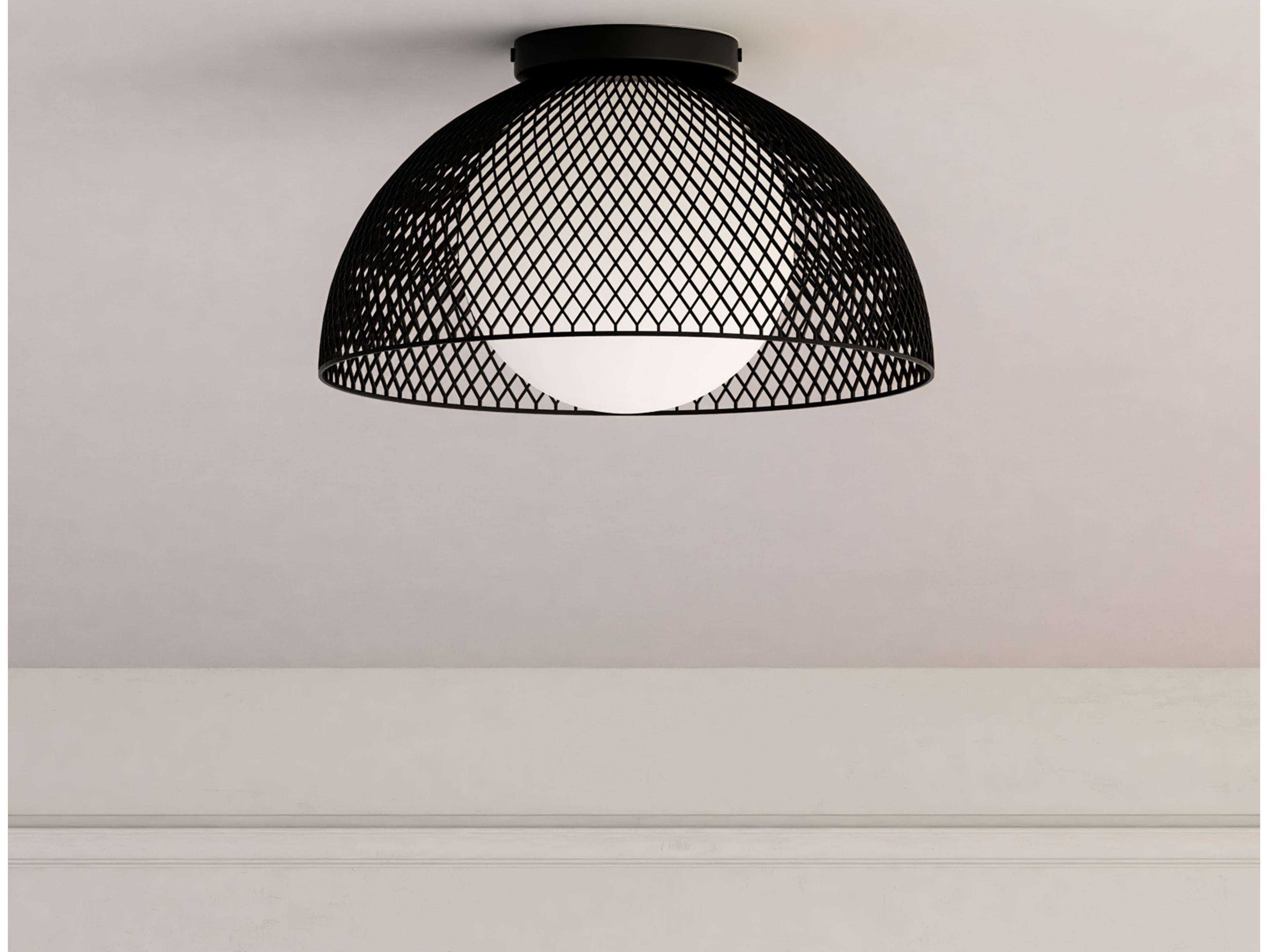 Alora Mood Haven 1-Light Matte Black Dome Flush Mount