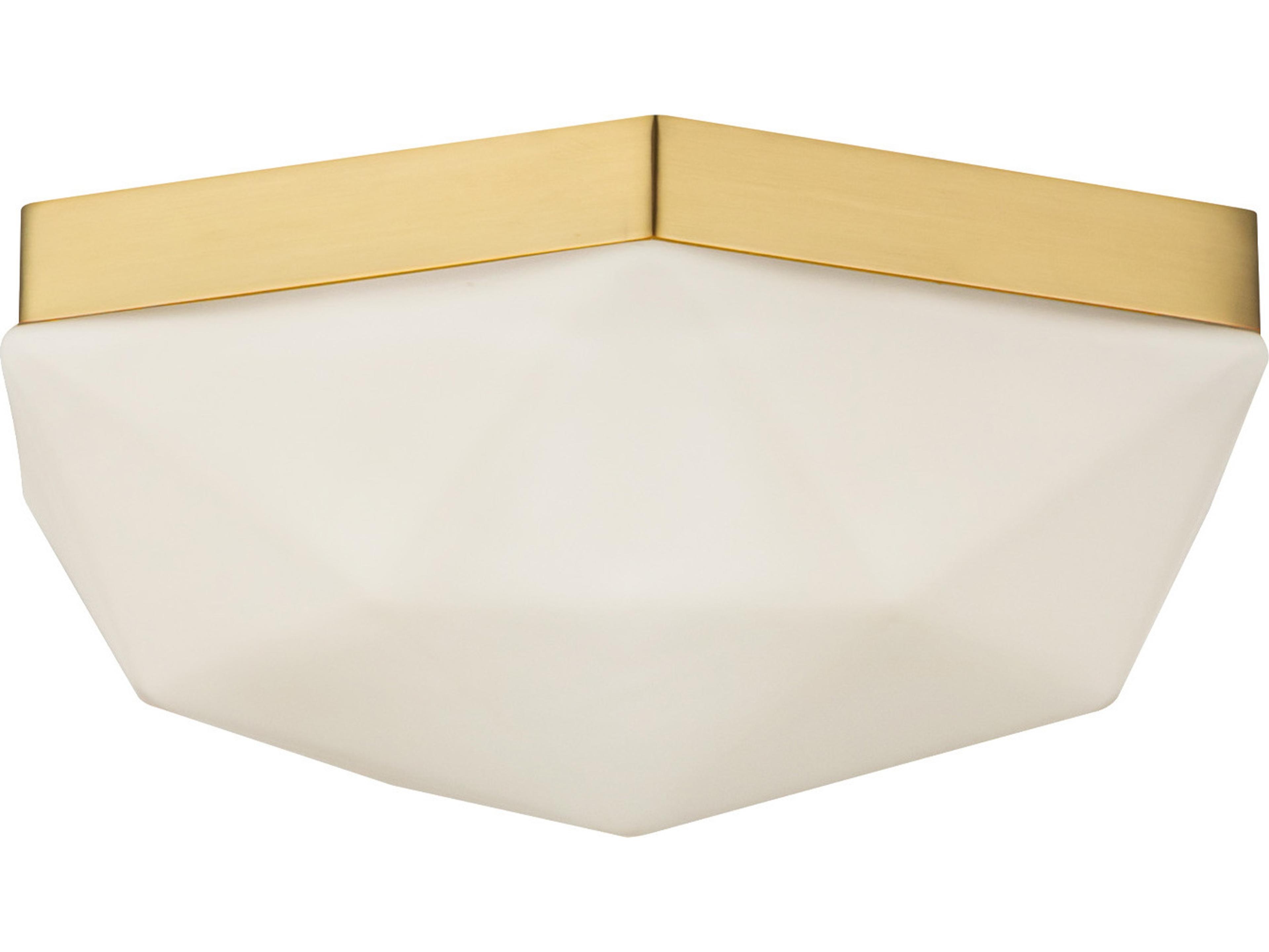 Alora Mood Krysta 2-Light Brushed Gold Geometric Flush Mount