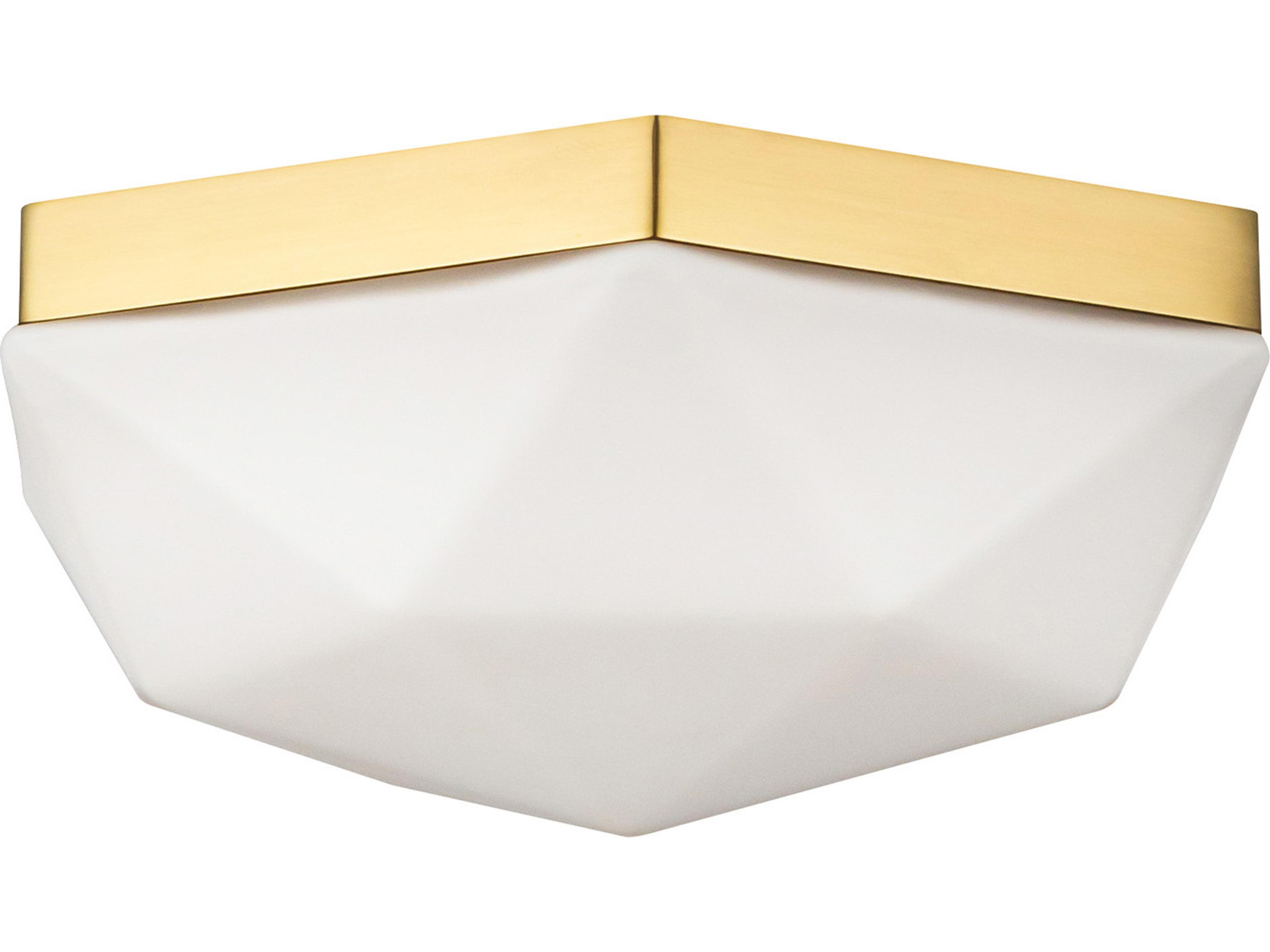 Alora Mood Krysta 2-Light Brushed Gold Geometric Flush Mount