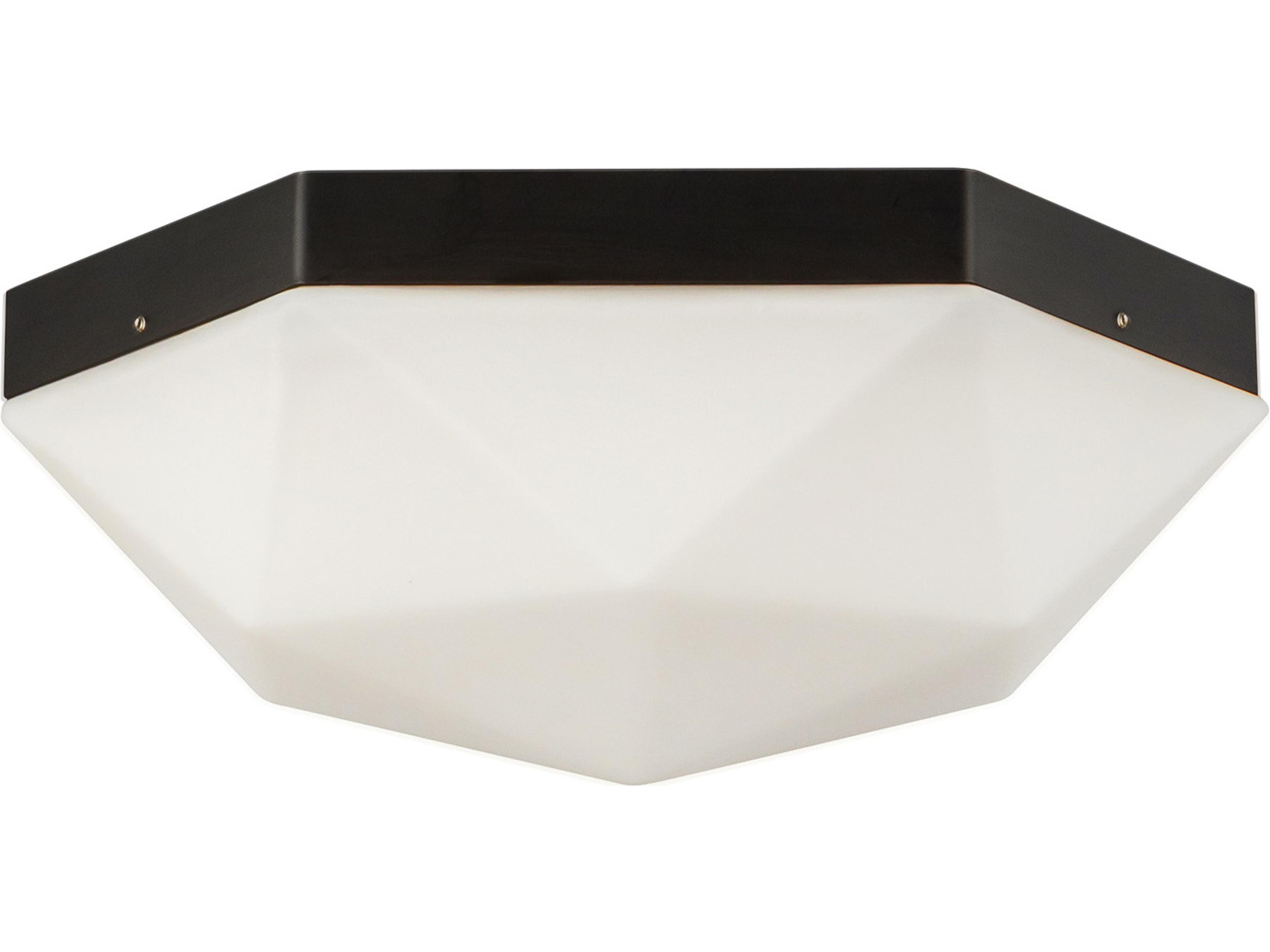 Alora Mood Krysta 2-Light Matte Black Geometric Flush Mount