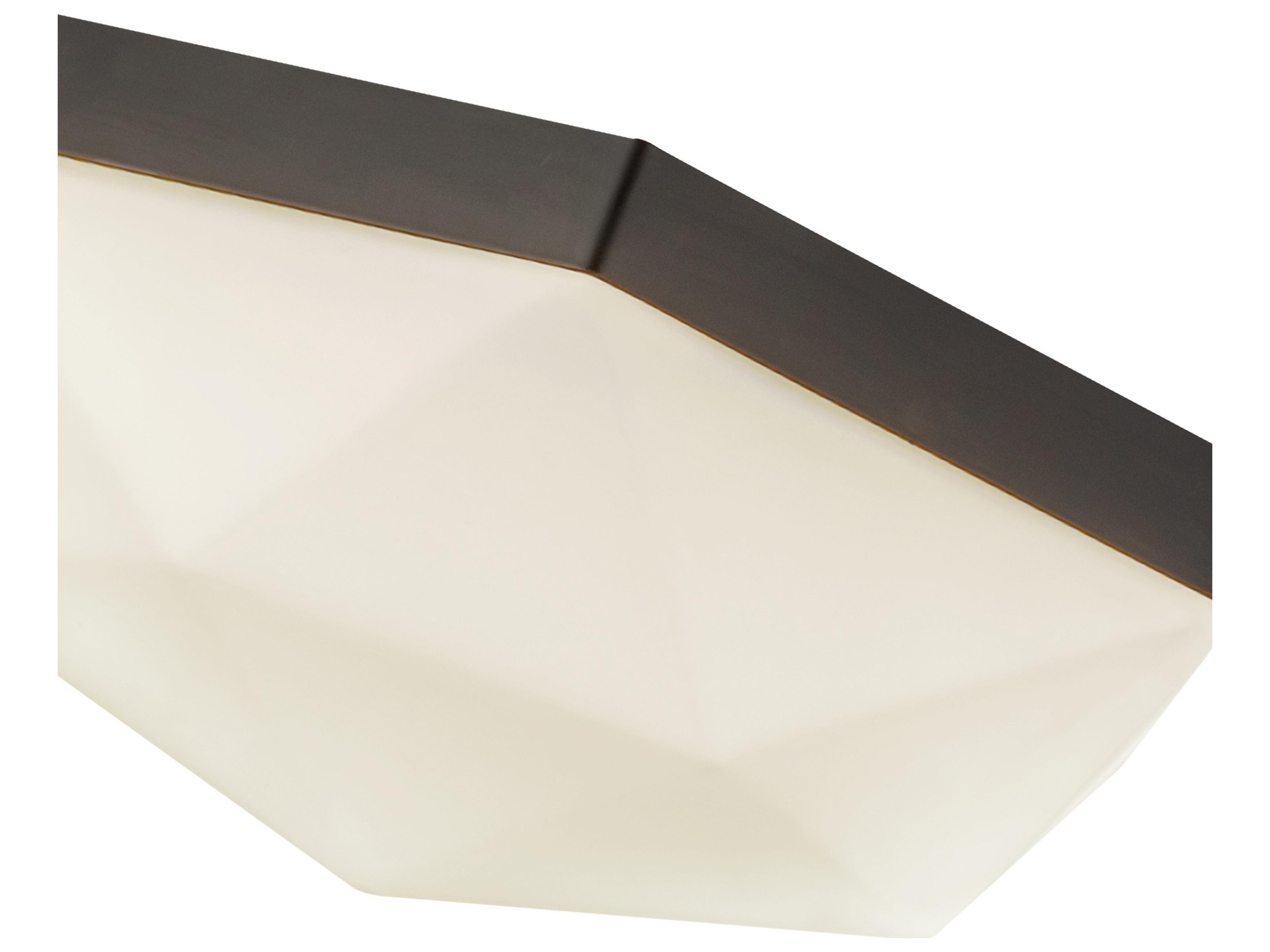 Alora Mood Krysta 2-Light Matte Black Geometric Flush Mount