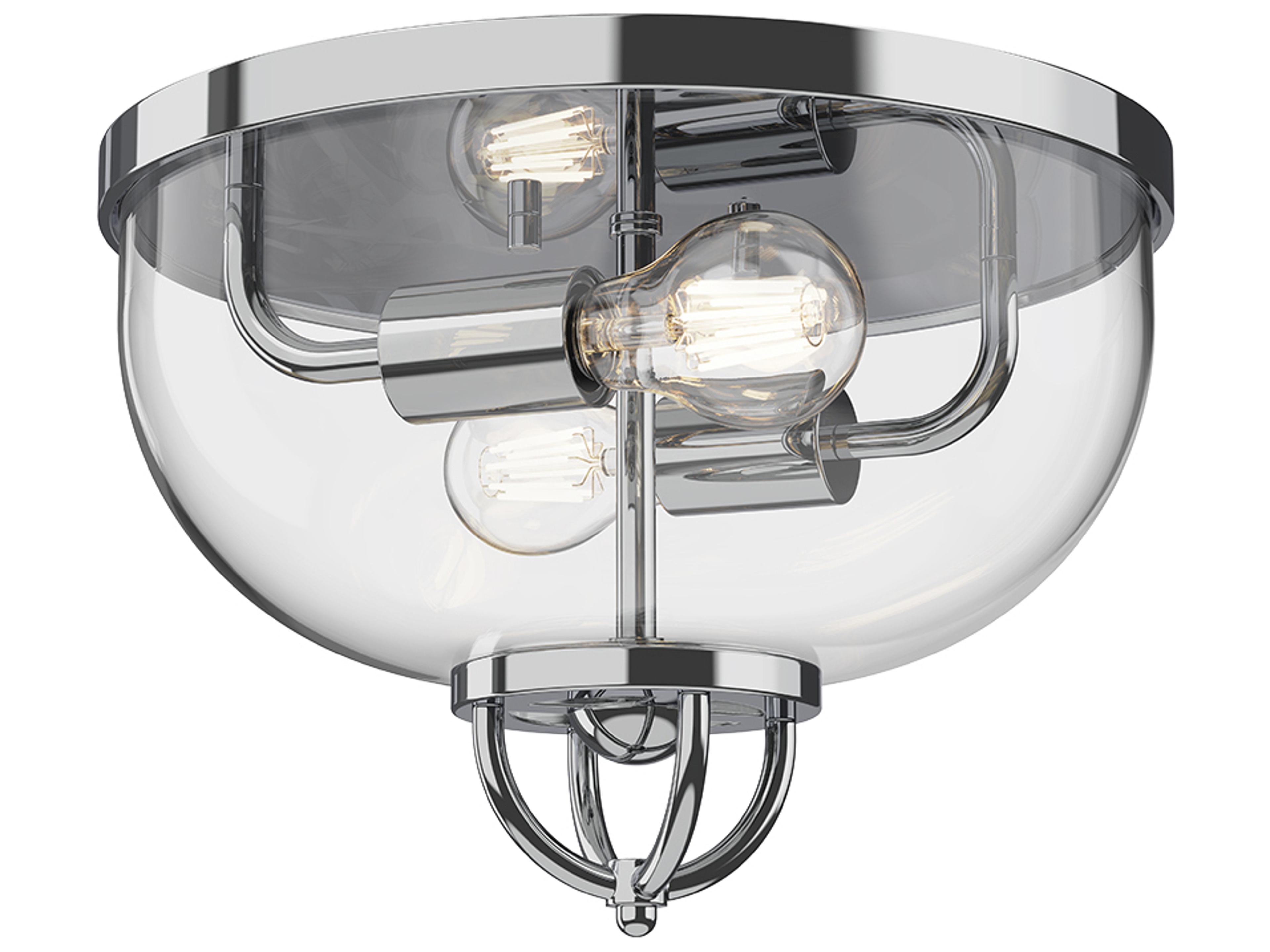 Lancaster Flush Mount Ceiling Light Modern Chrome
