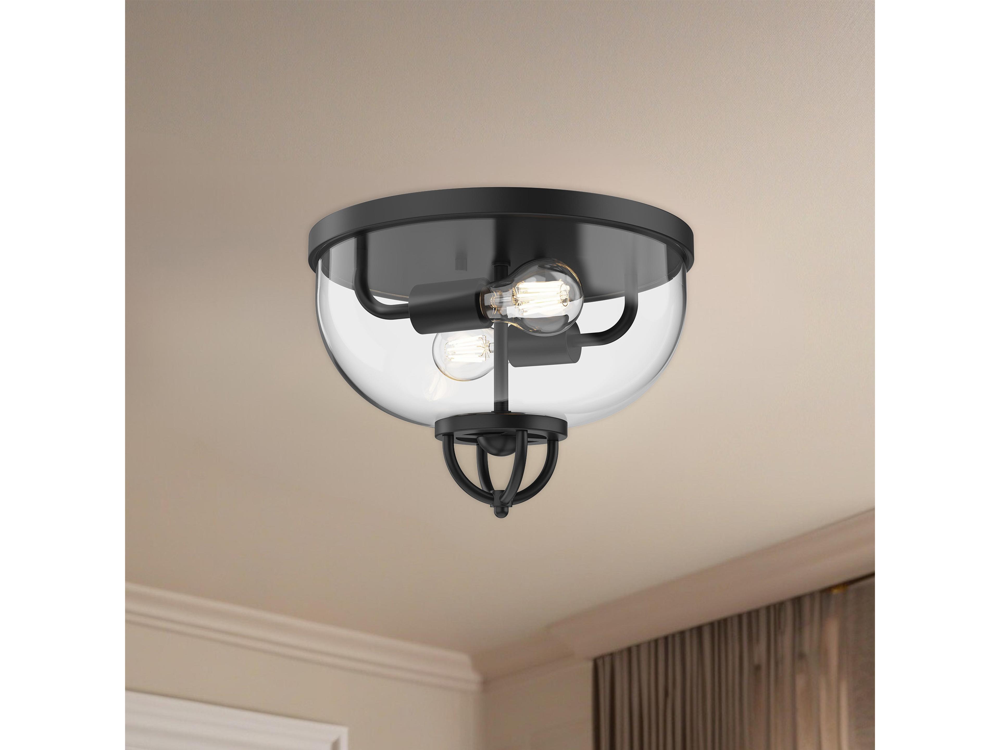 Alora Mood Lancaster 2-Light Matte Black Flush Mount