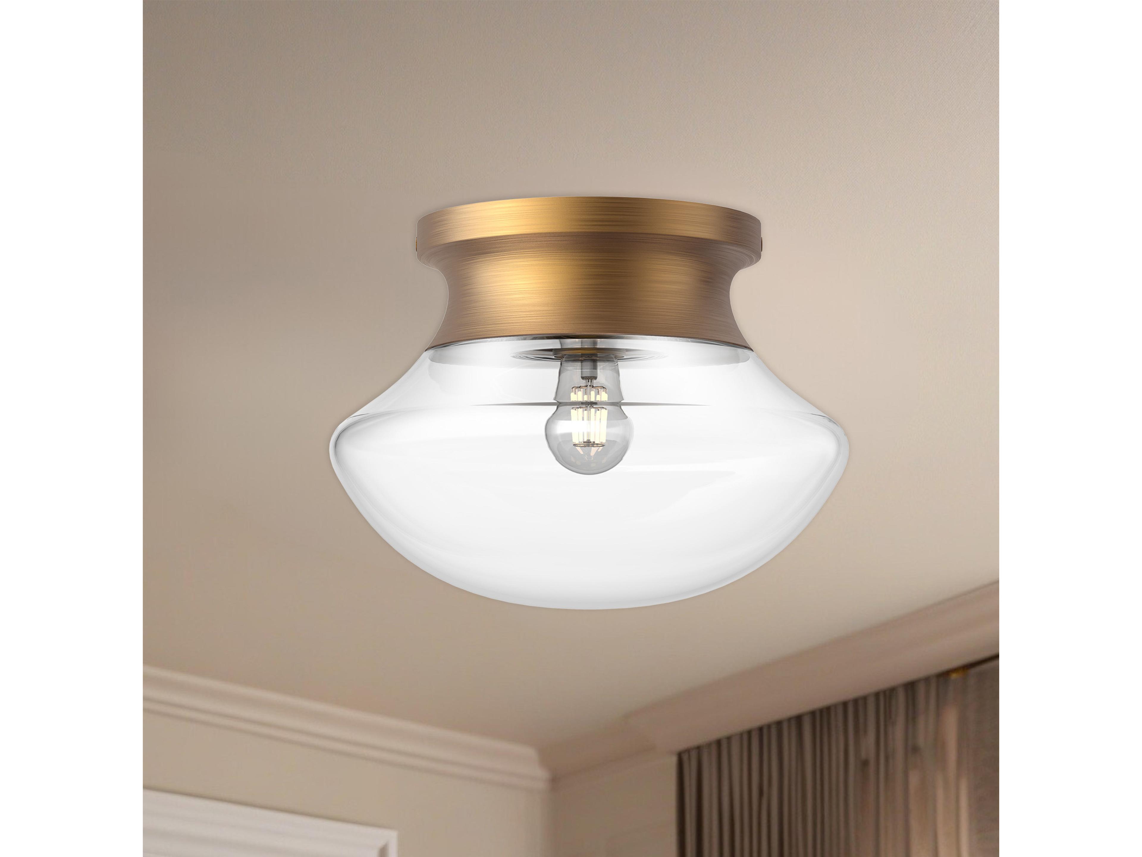 Alora Mood Marcel 1-Light Aged Gold Flush Mount