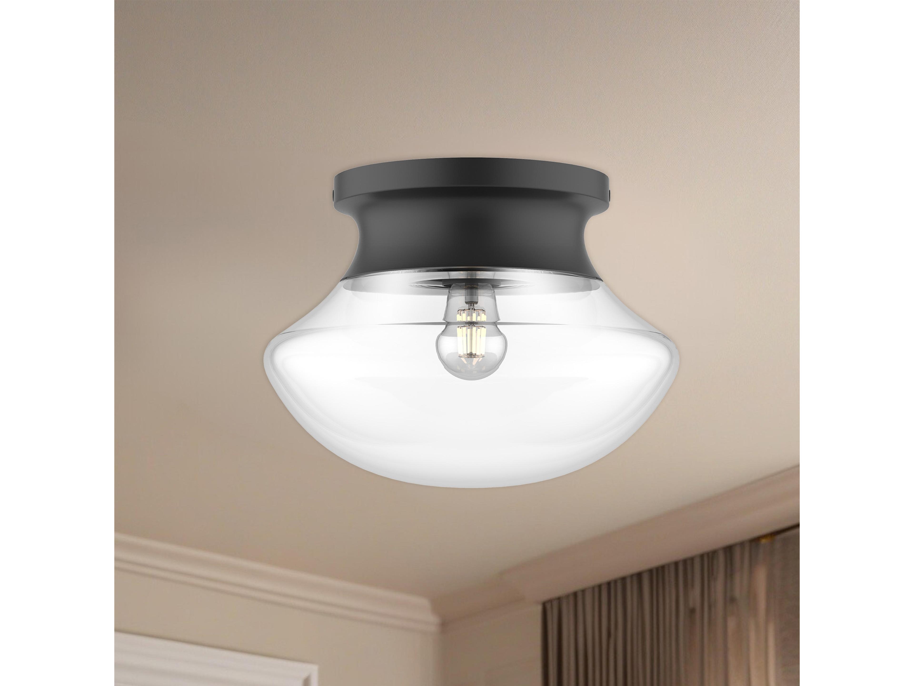 Alora Mood Marcel 1-Light Matte Black Flush Mount