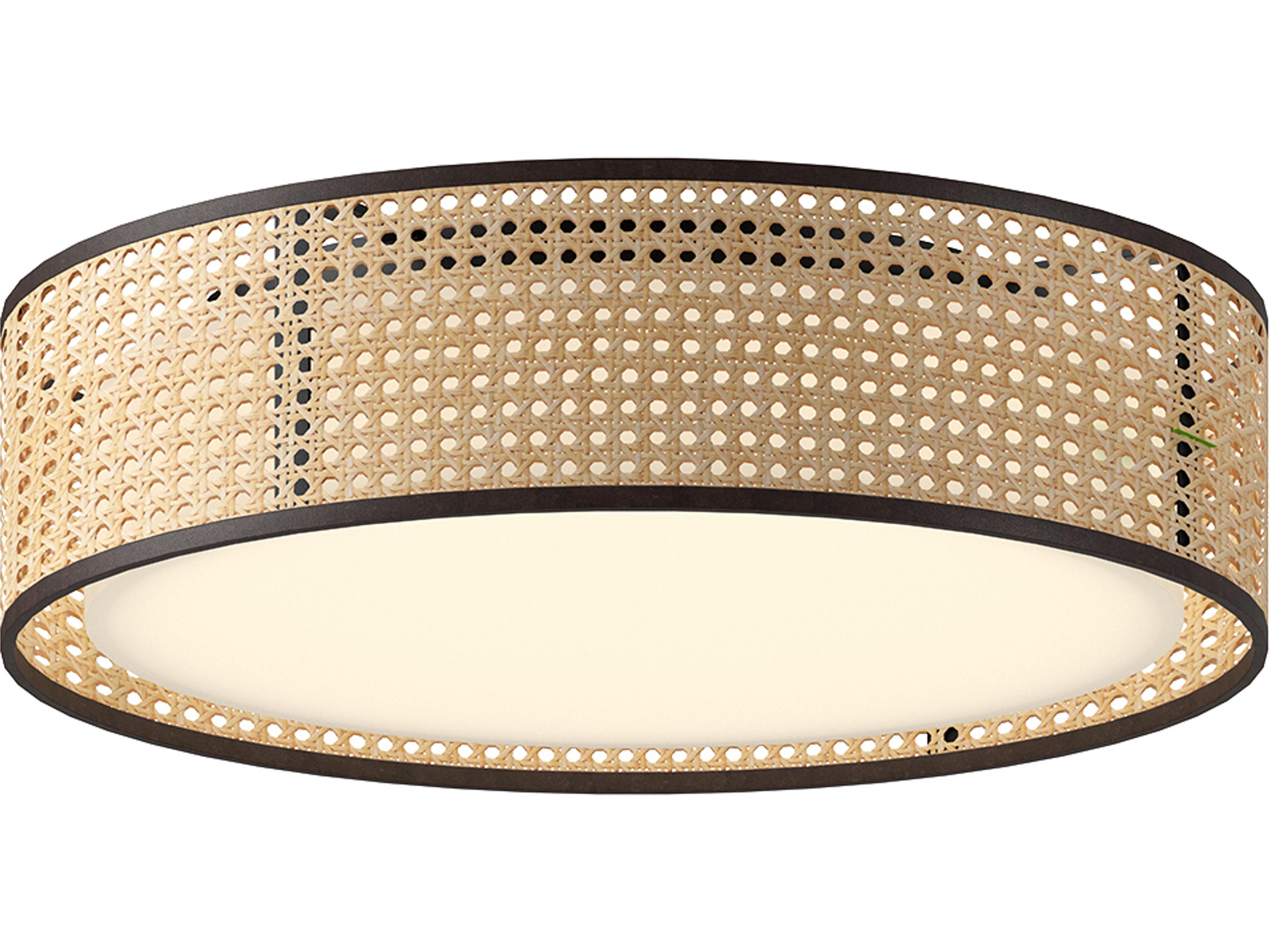 Lyla LED Flush Mount Ceiling Fixture Rattan