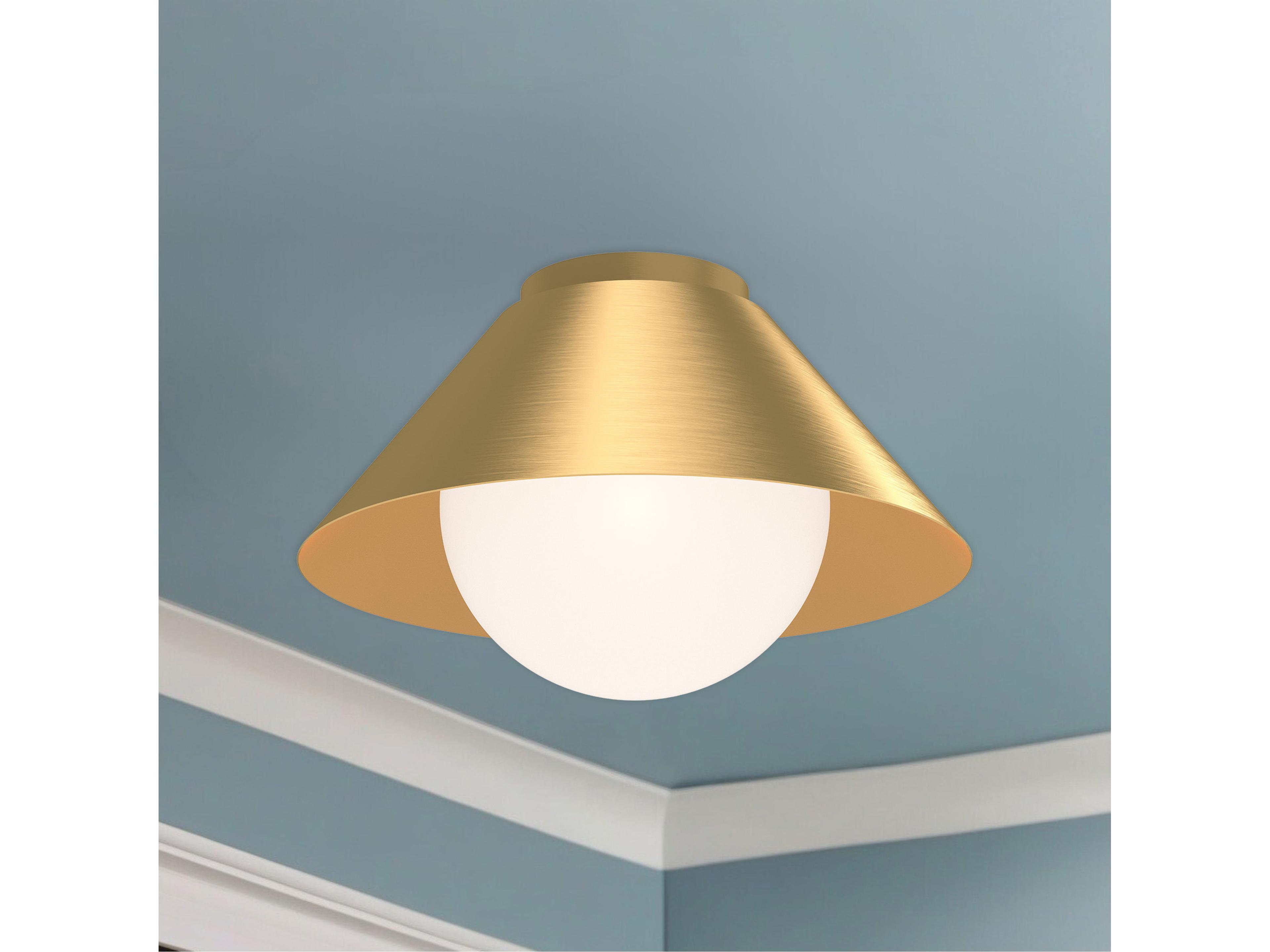 Alora Mood Remy 1-Light Brushed Gold Globe Flush Mount