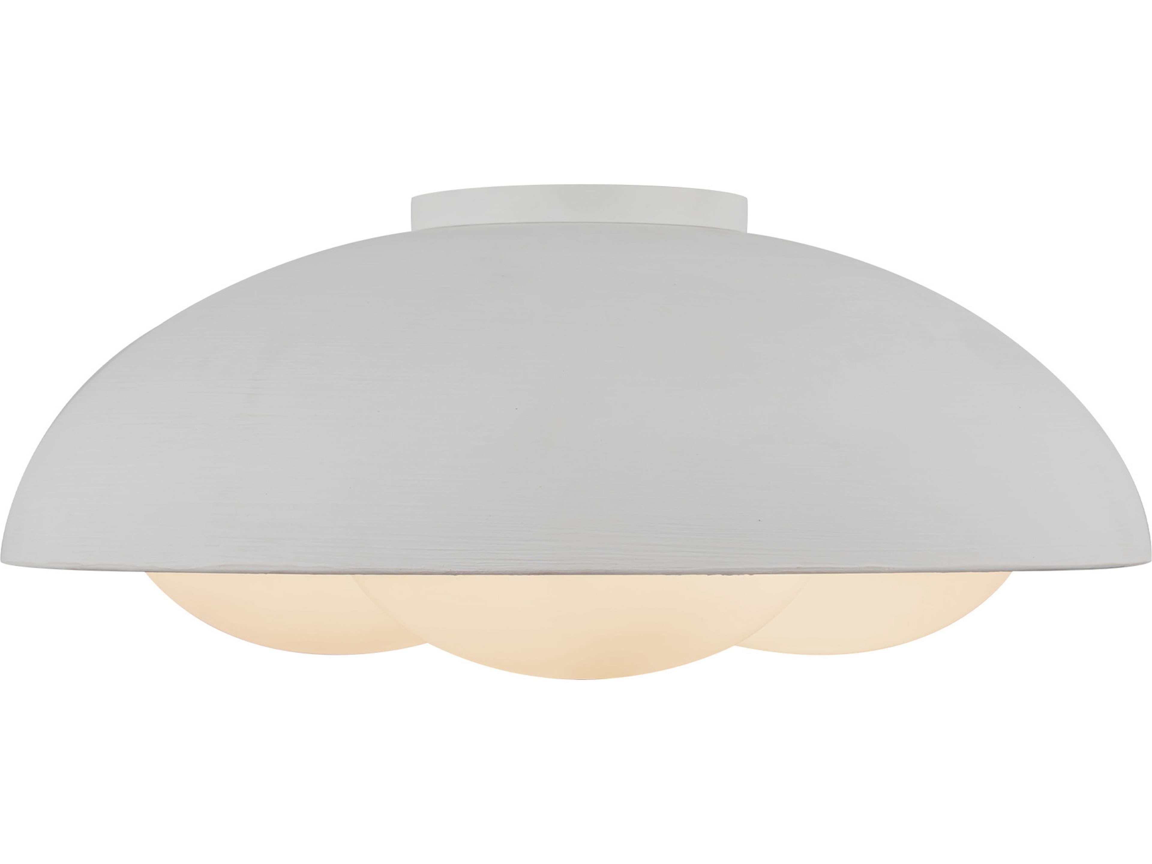 Alora Mood Robyn 3-Light Antique White Dome Flush Mount