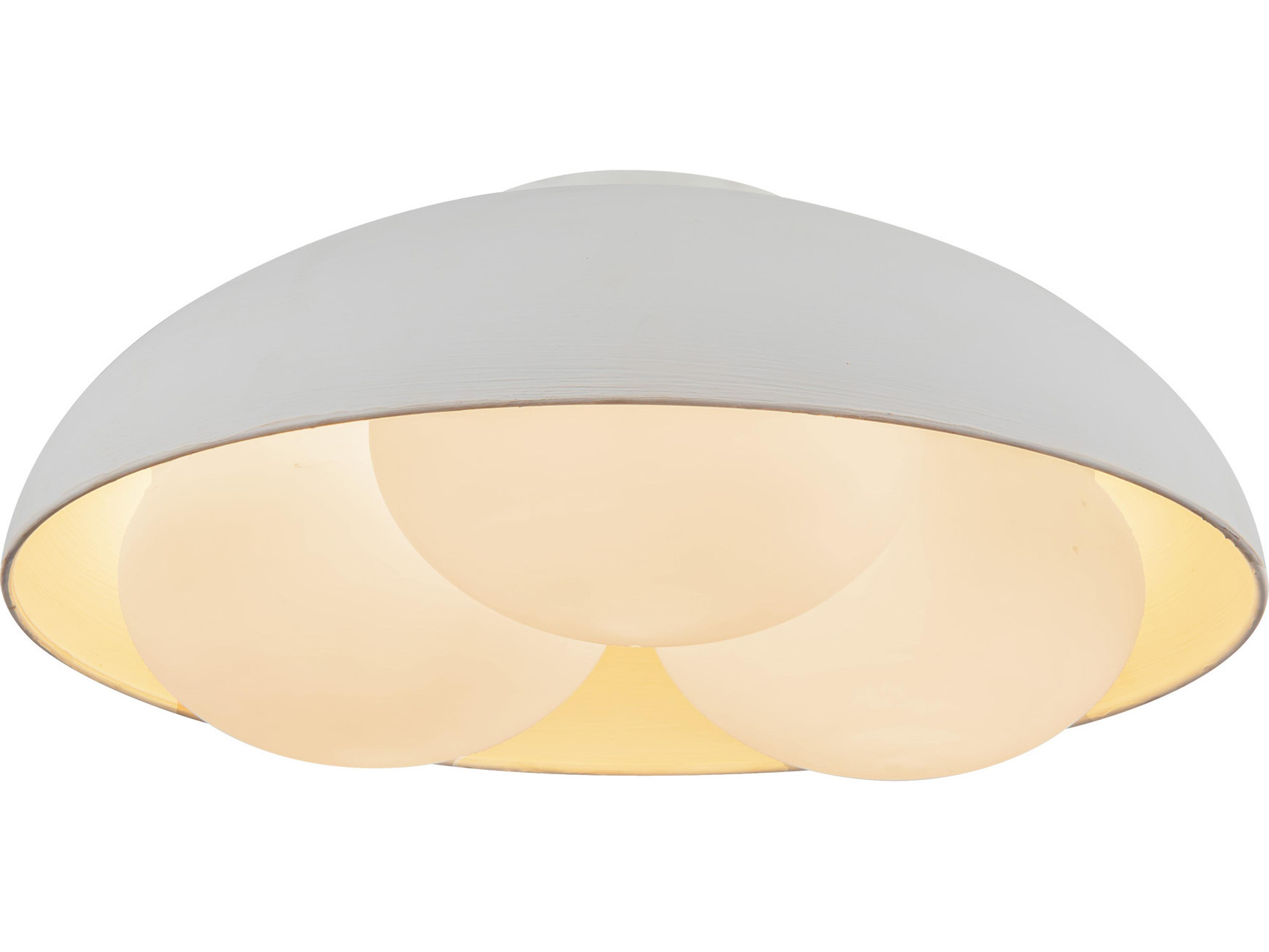 Alora Mood Robyn 3-Light Antique White Dome Flush Mount