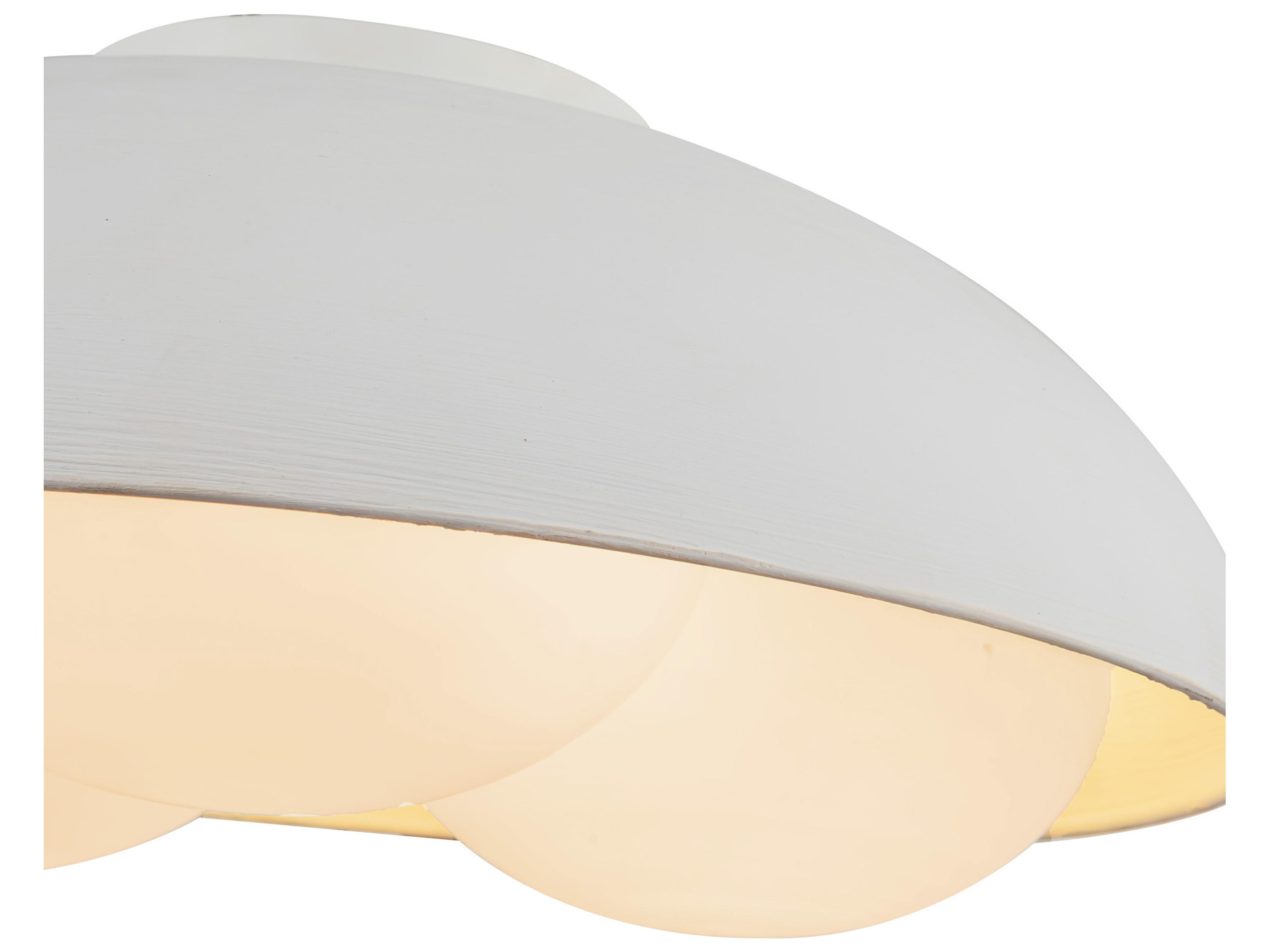 Alora Mood Robyn 3-Light Antique White Dome Flush Mount