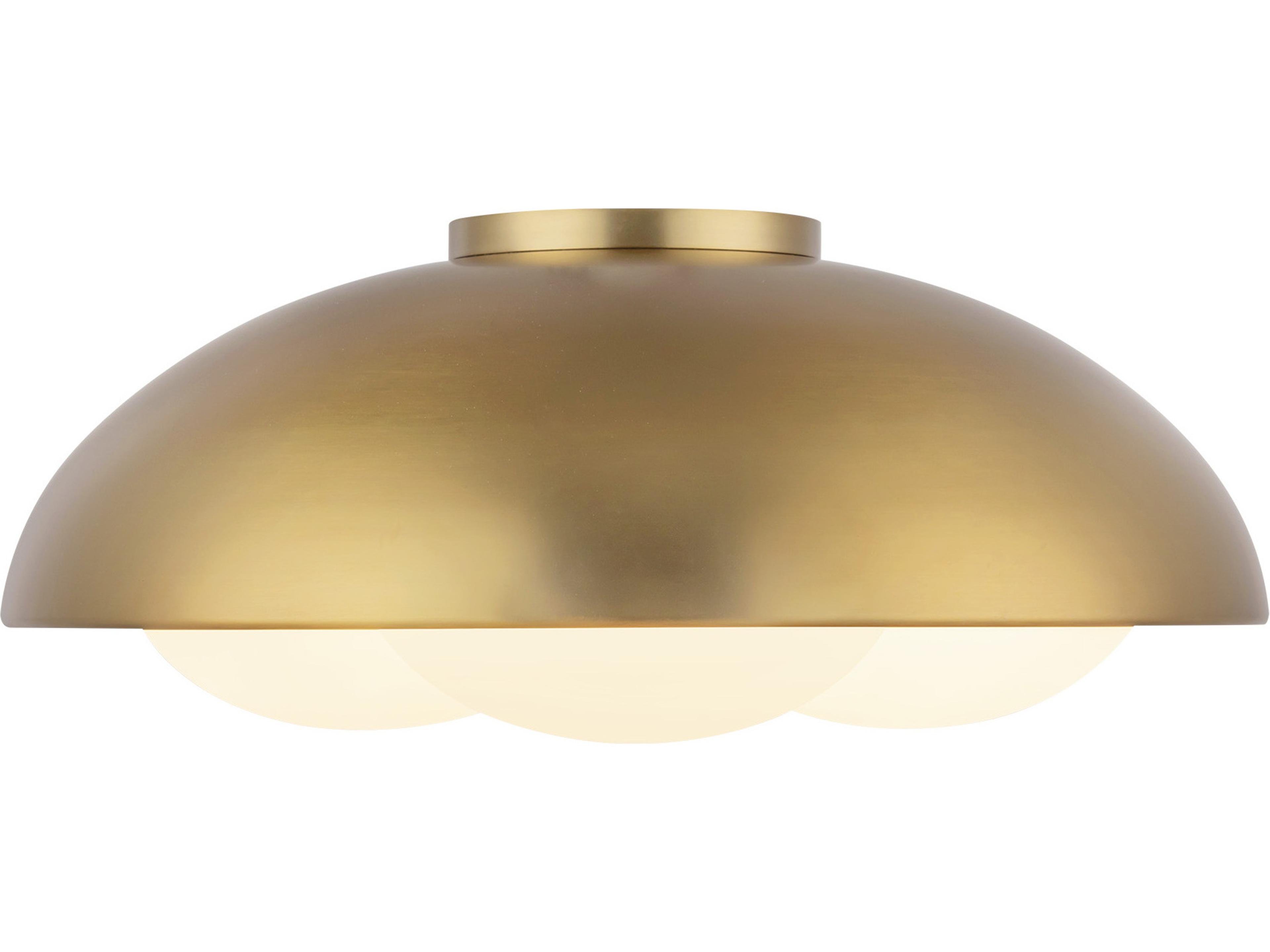 Alora Mood Robyn 3-Light Brushed Gold Dome Flush Mount