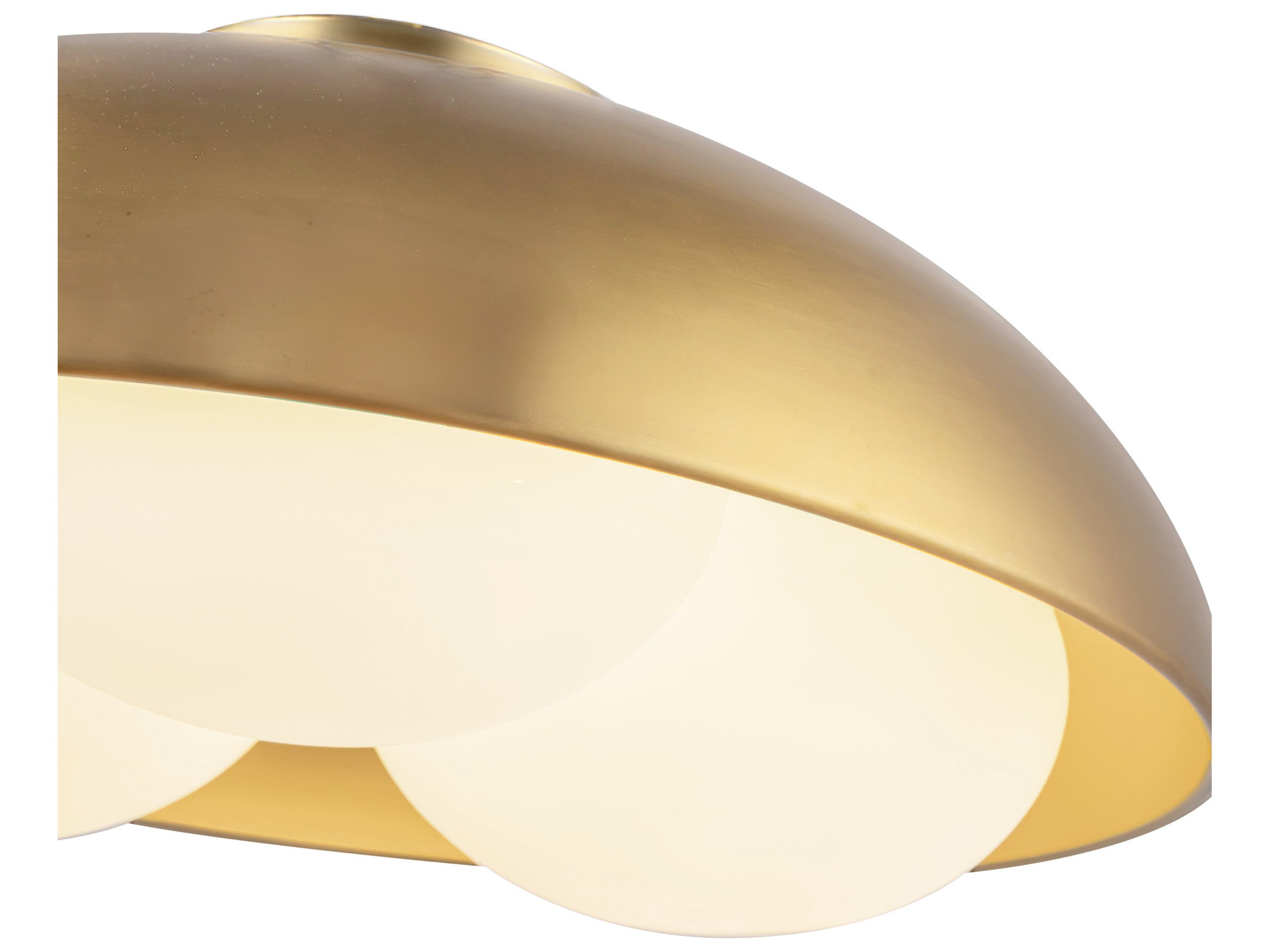 Alora Mood Robyn 3-Light Brushed Gold Dome Flush Mount