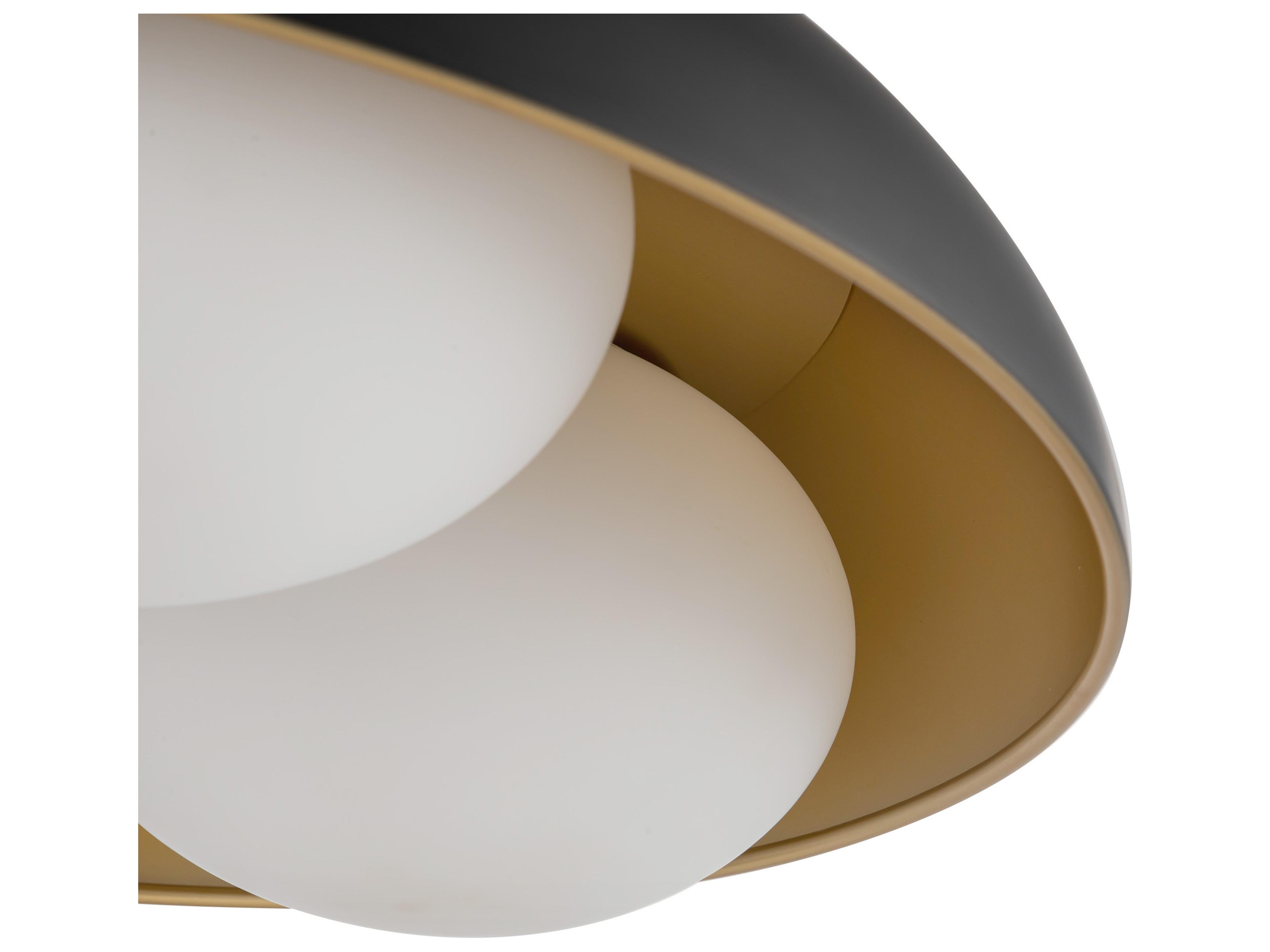 Alora Mood Robyn 3-Light Matte Black Dome Flush Mount