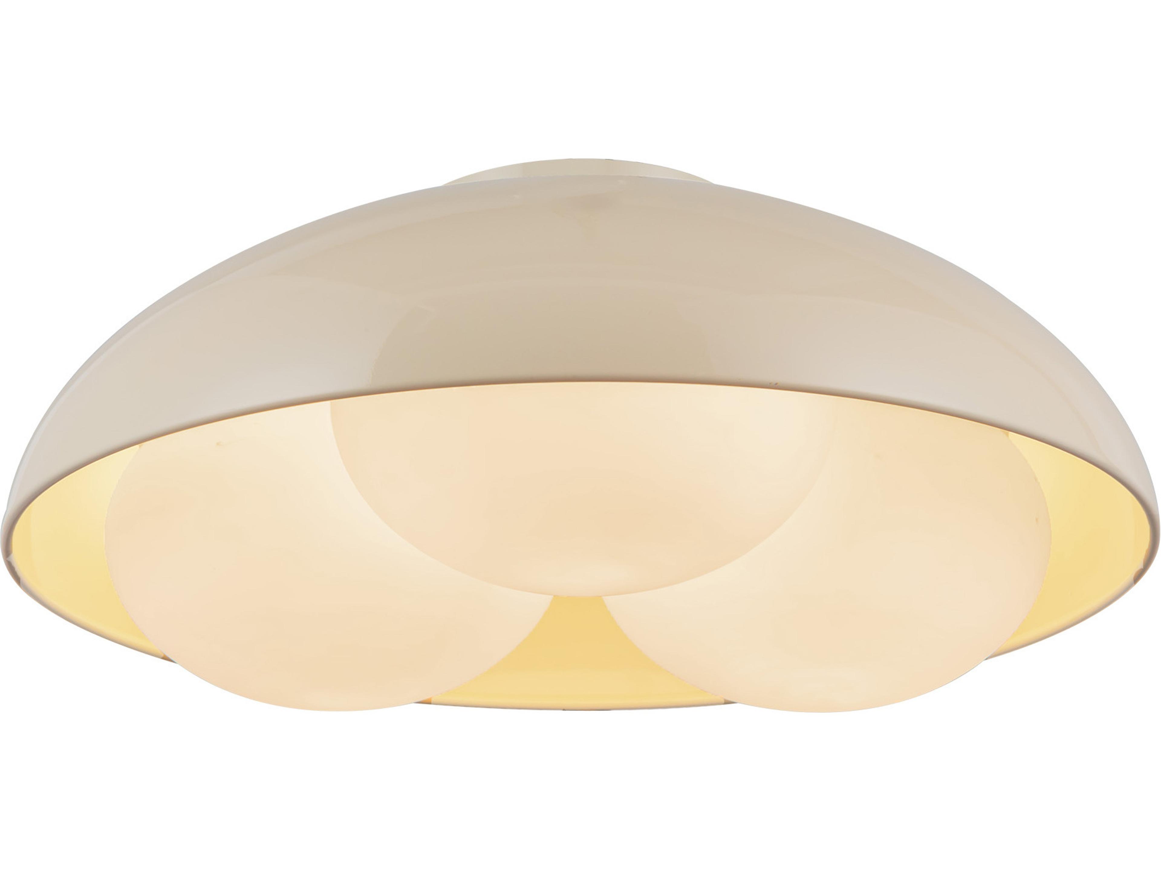 Alora Mood Robyn 3-Light Pearl White Off Dome Flush Mount