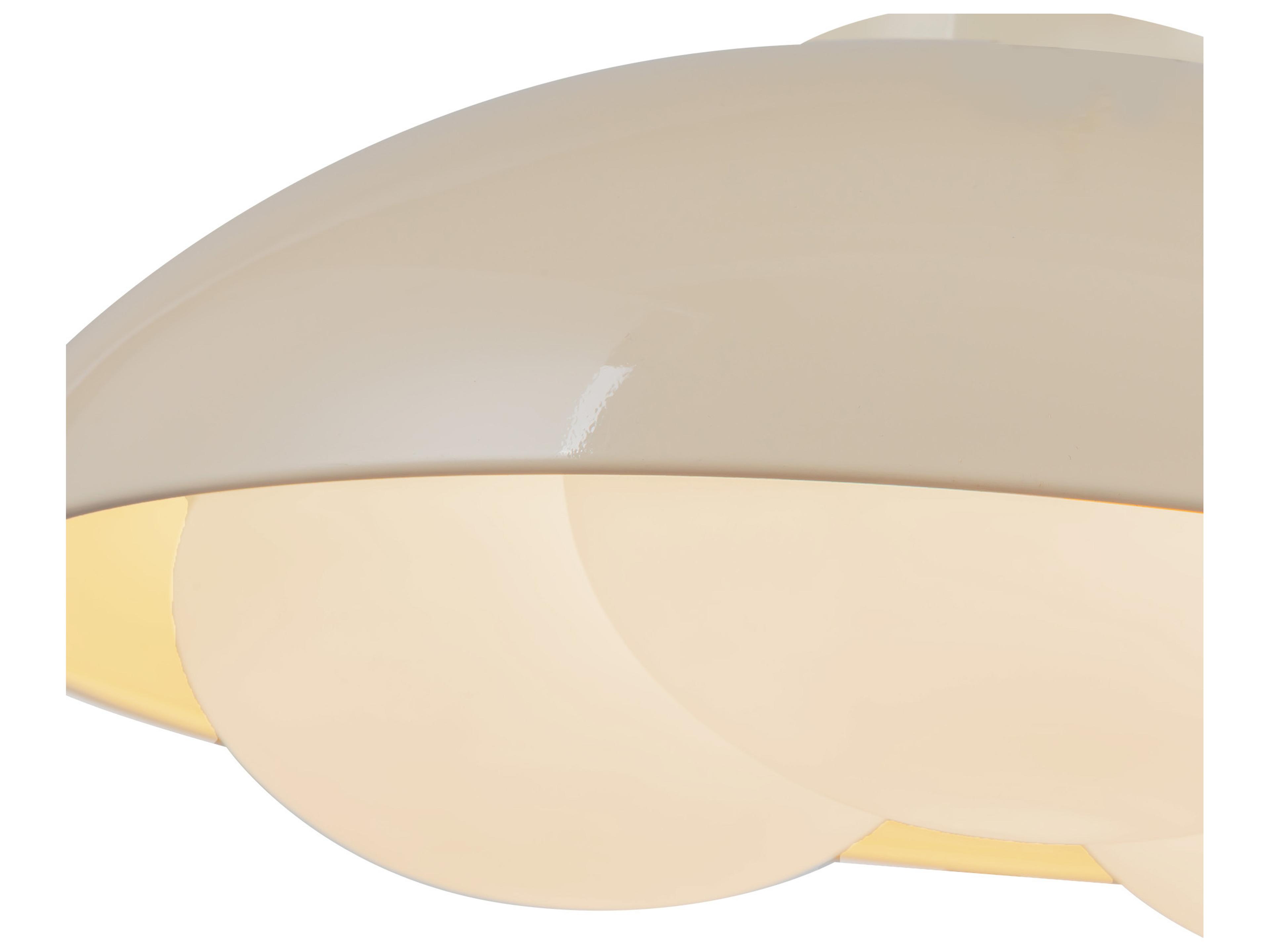 Alora Mood Robyn 3-Light Pearl White Off Dome Flush Mount