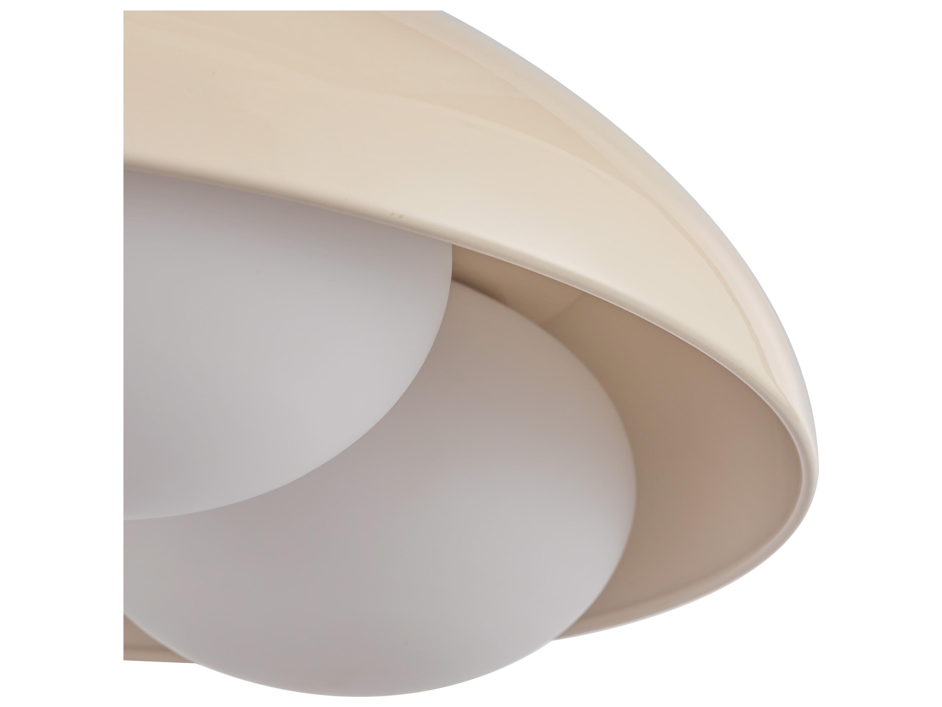 Alora Mood Robyn 3-Light Pearl White Off Dome Flush Mount