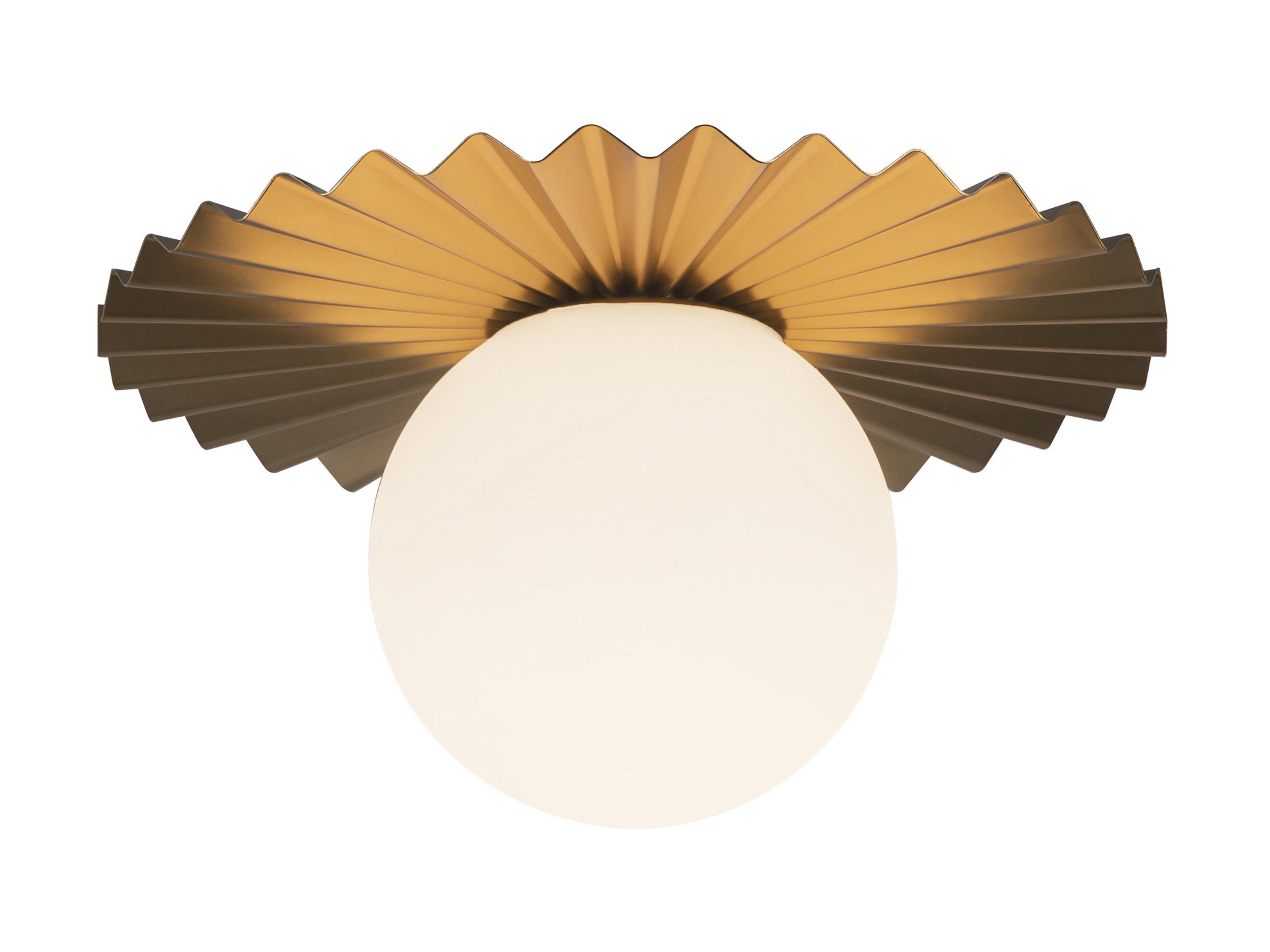 Plume Flush Mount Ceiling Light in Brushed Gold