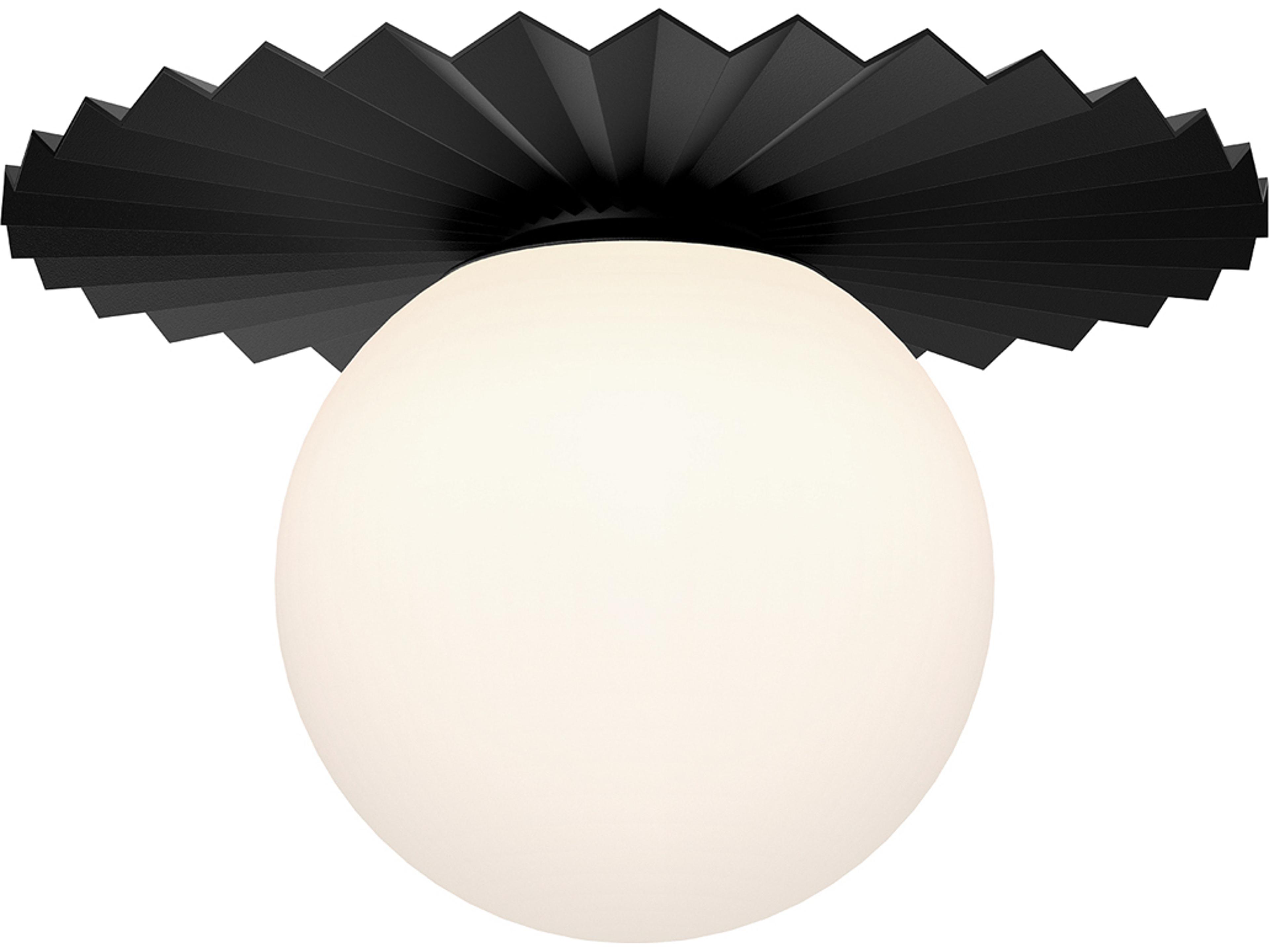 Plume Flush Mount Modern Matte Black Light