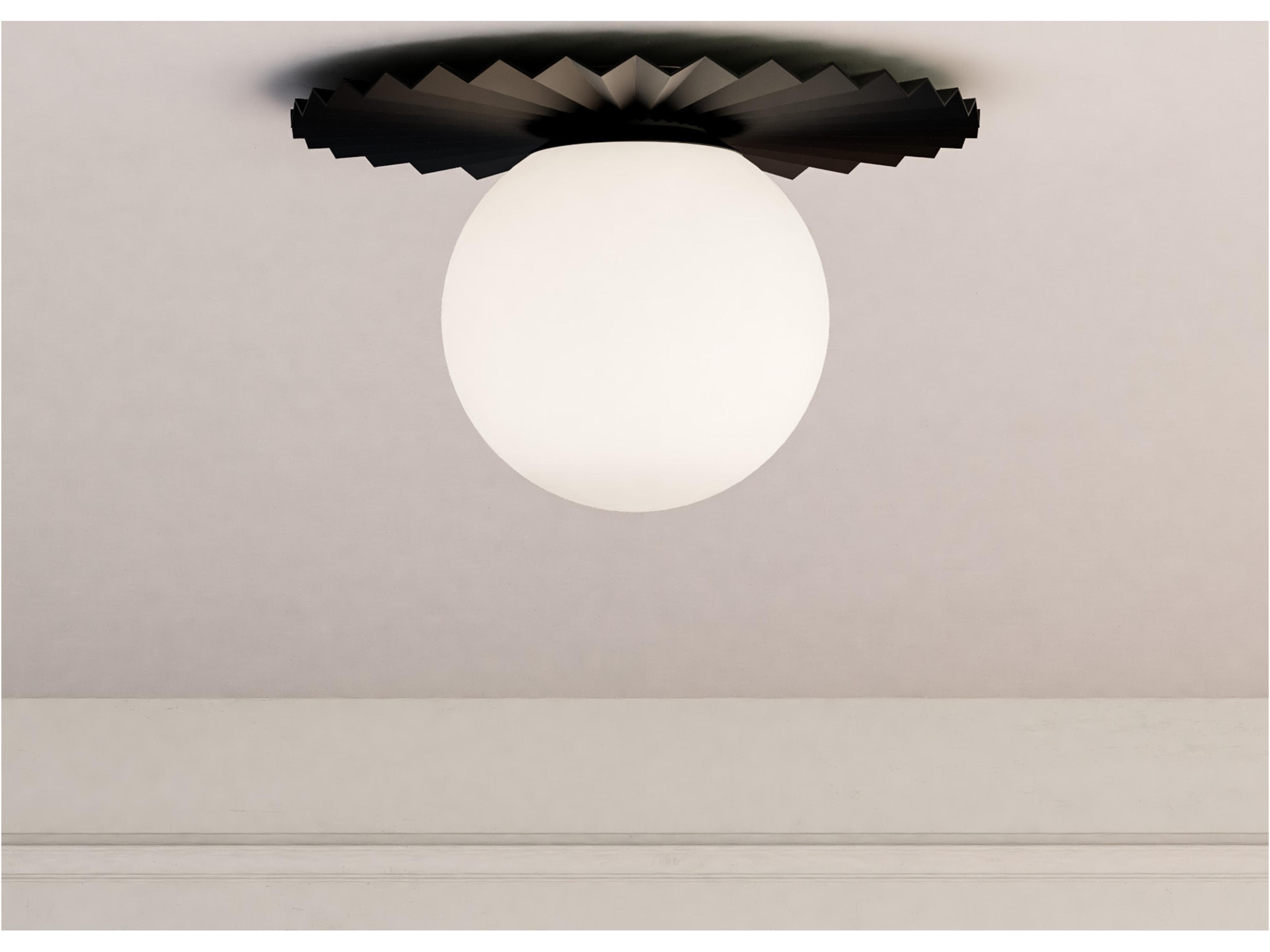 Alora Mood Plume 1-Light Matte Black Globe Flush Mount