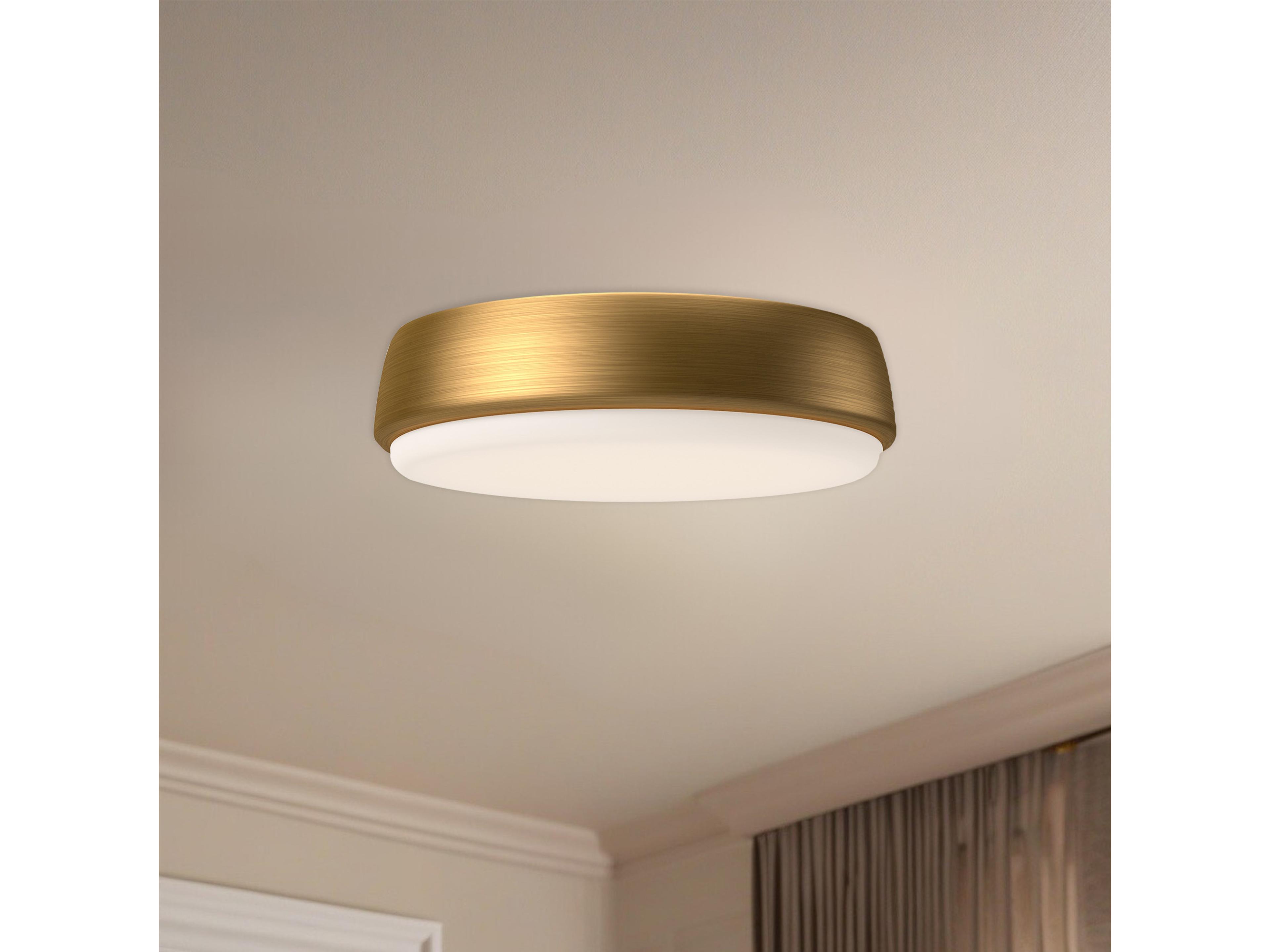 Alora Mood Laval Aged Gold Round Flush Mount