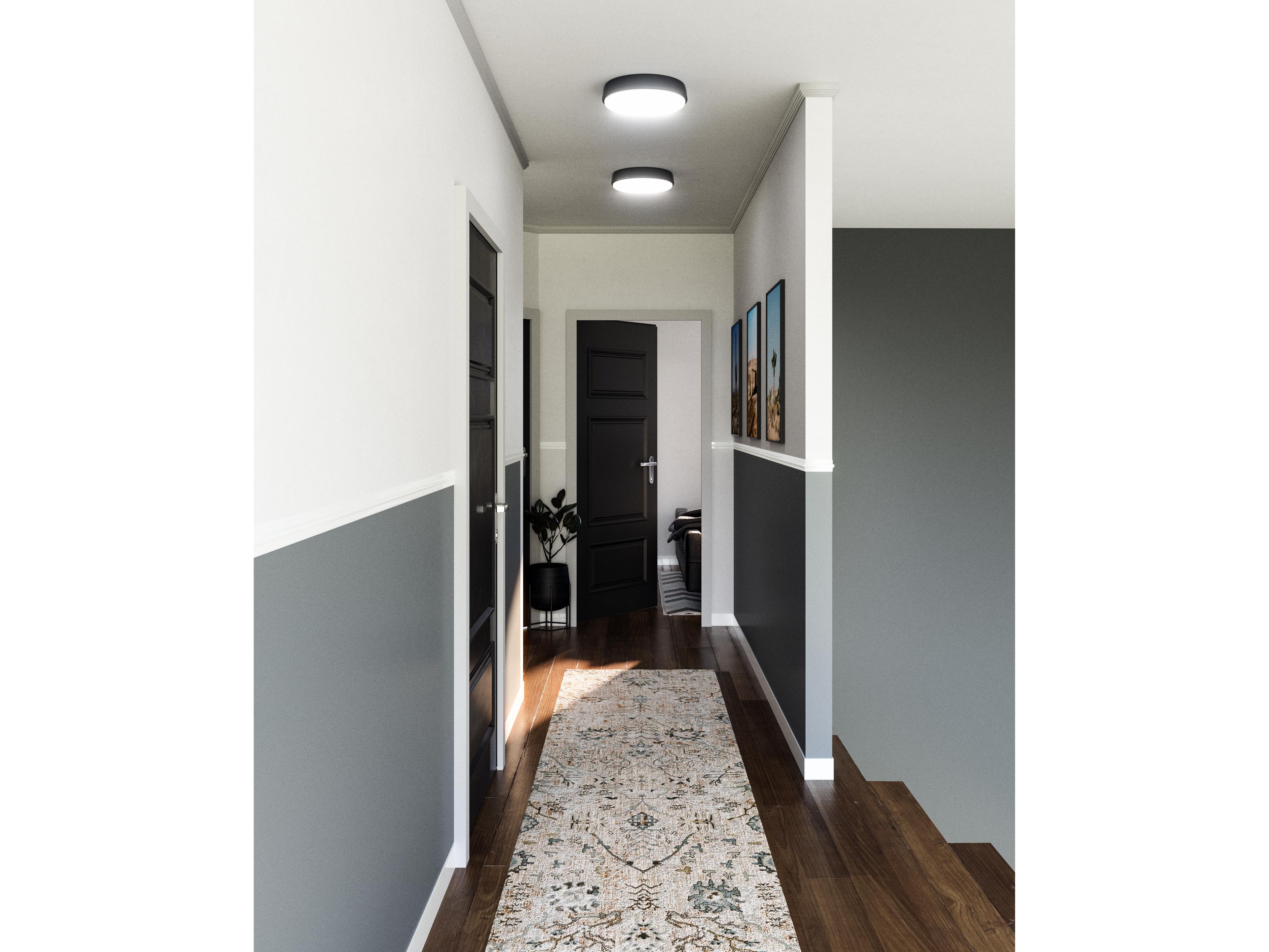 Alora Mood Laval Matte Black Round Flush Mount