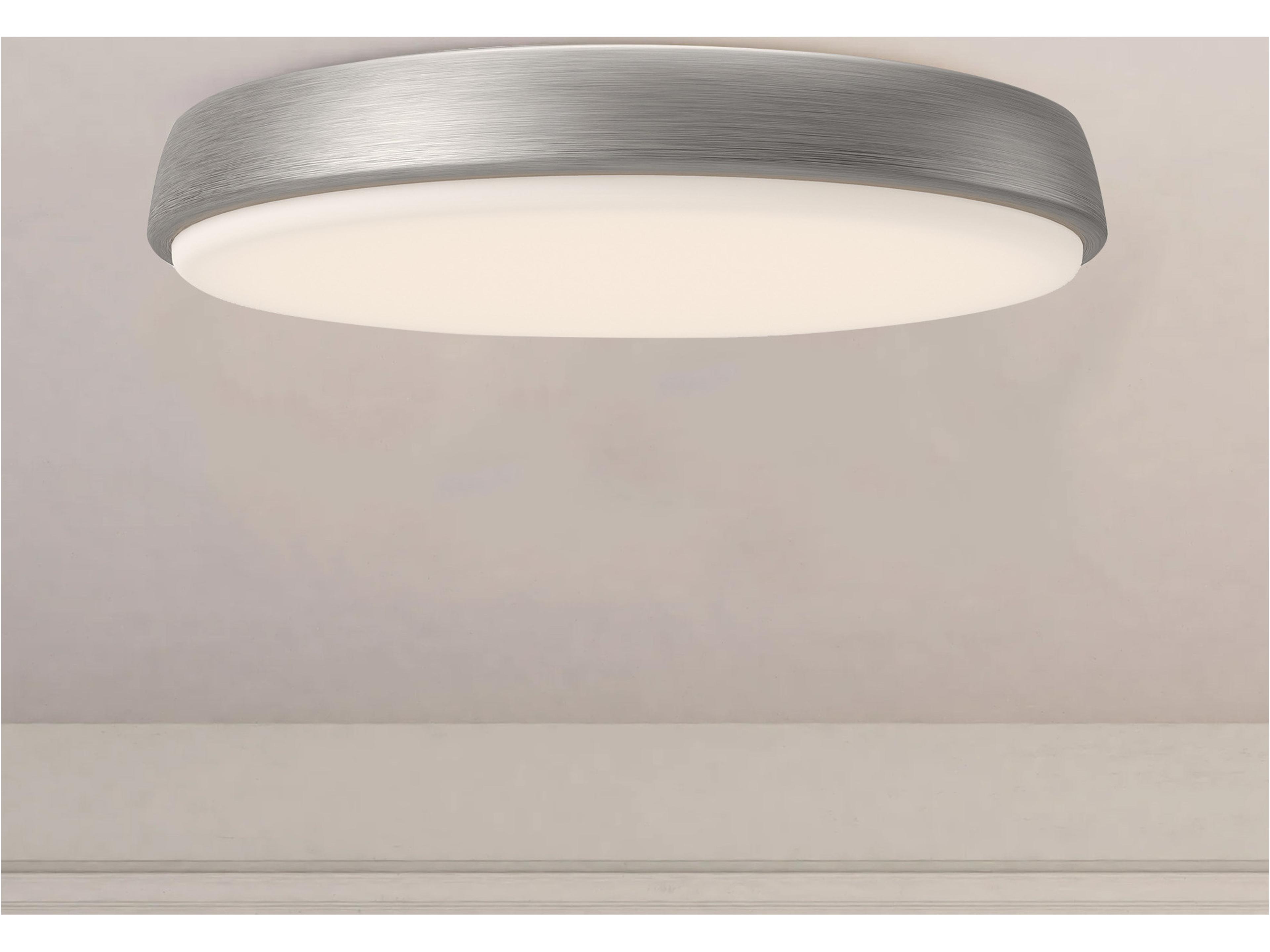 Alora Mood Laval Brushed Nickel Round Flush Mount