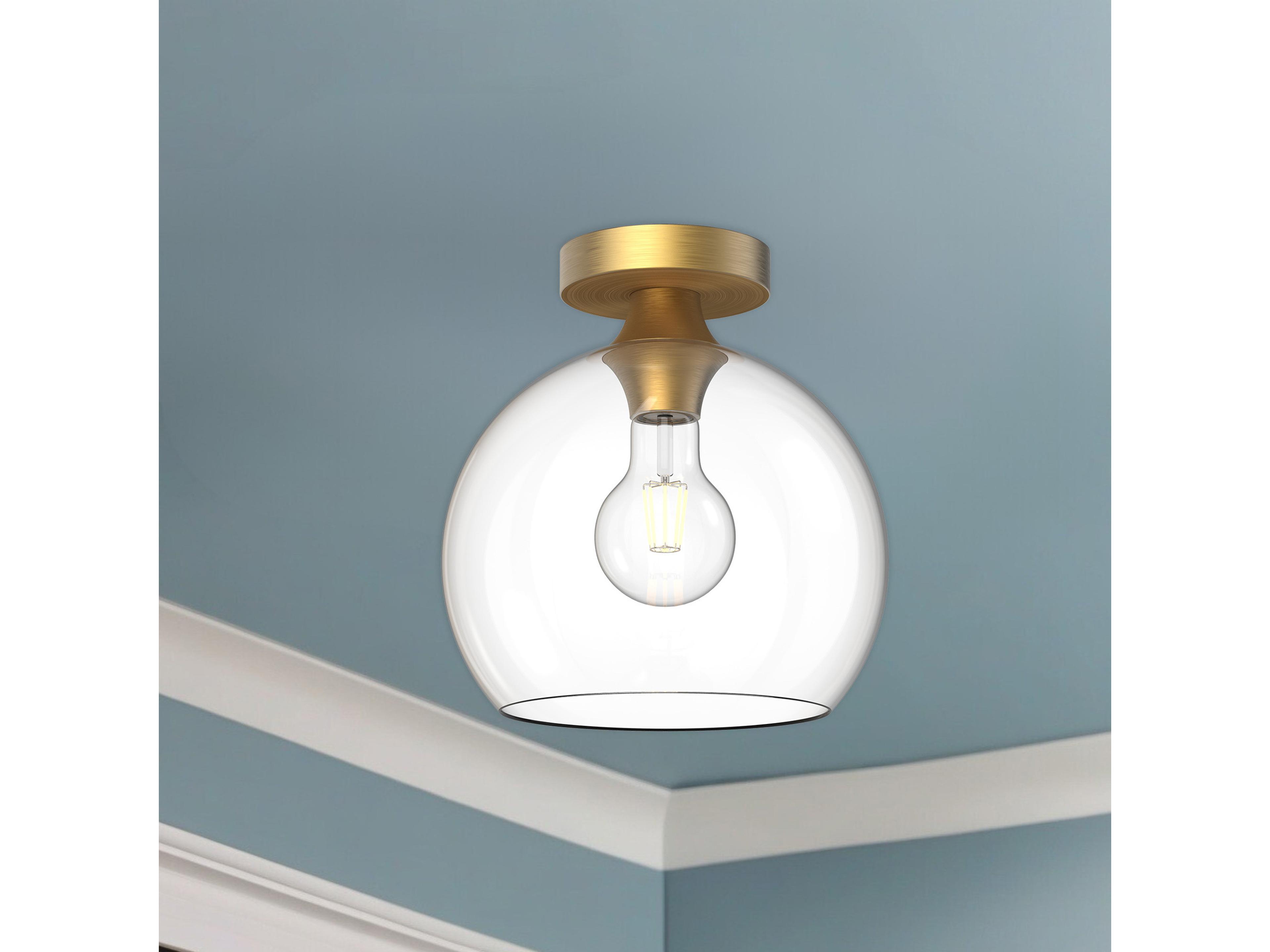Alora Mood Castilla 1-Light Aged Gold Globe Flush Mount