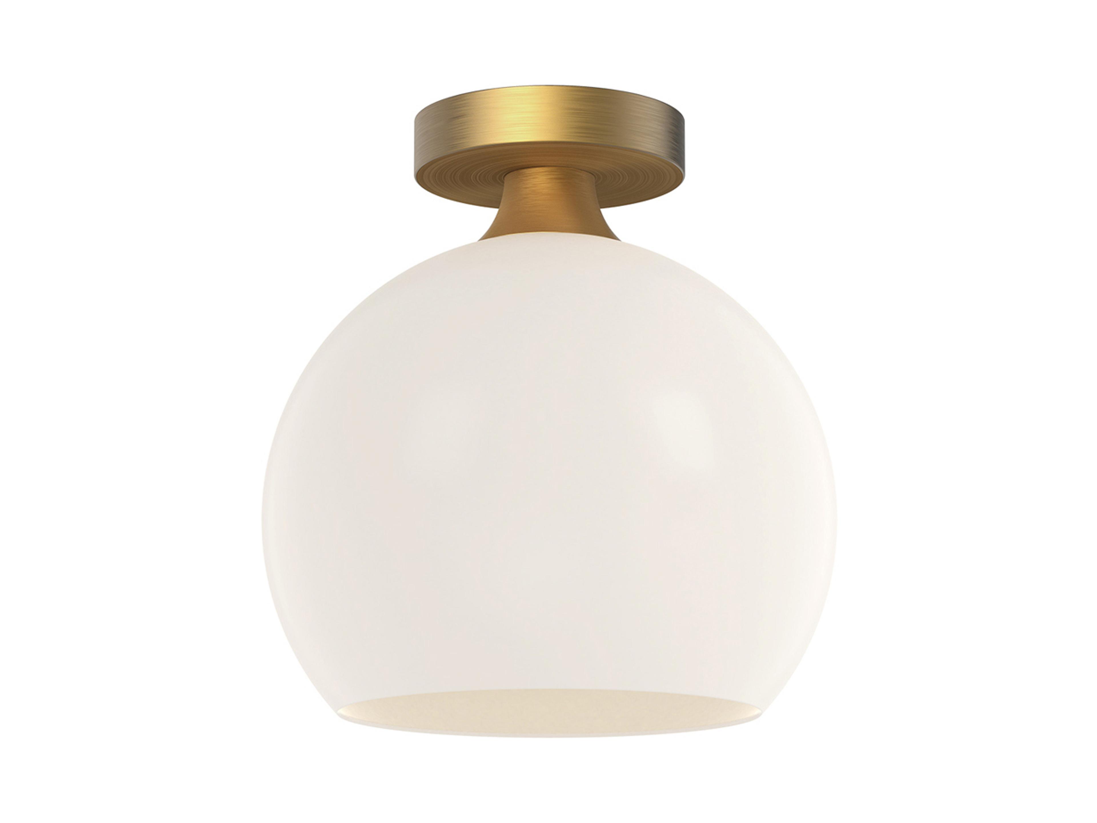 Castilla Flush Mount Ceiling Light in Aged Gold and Opal Glass