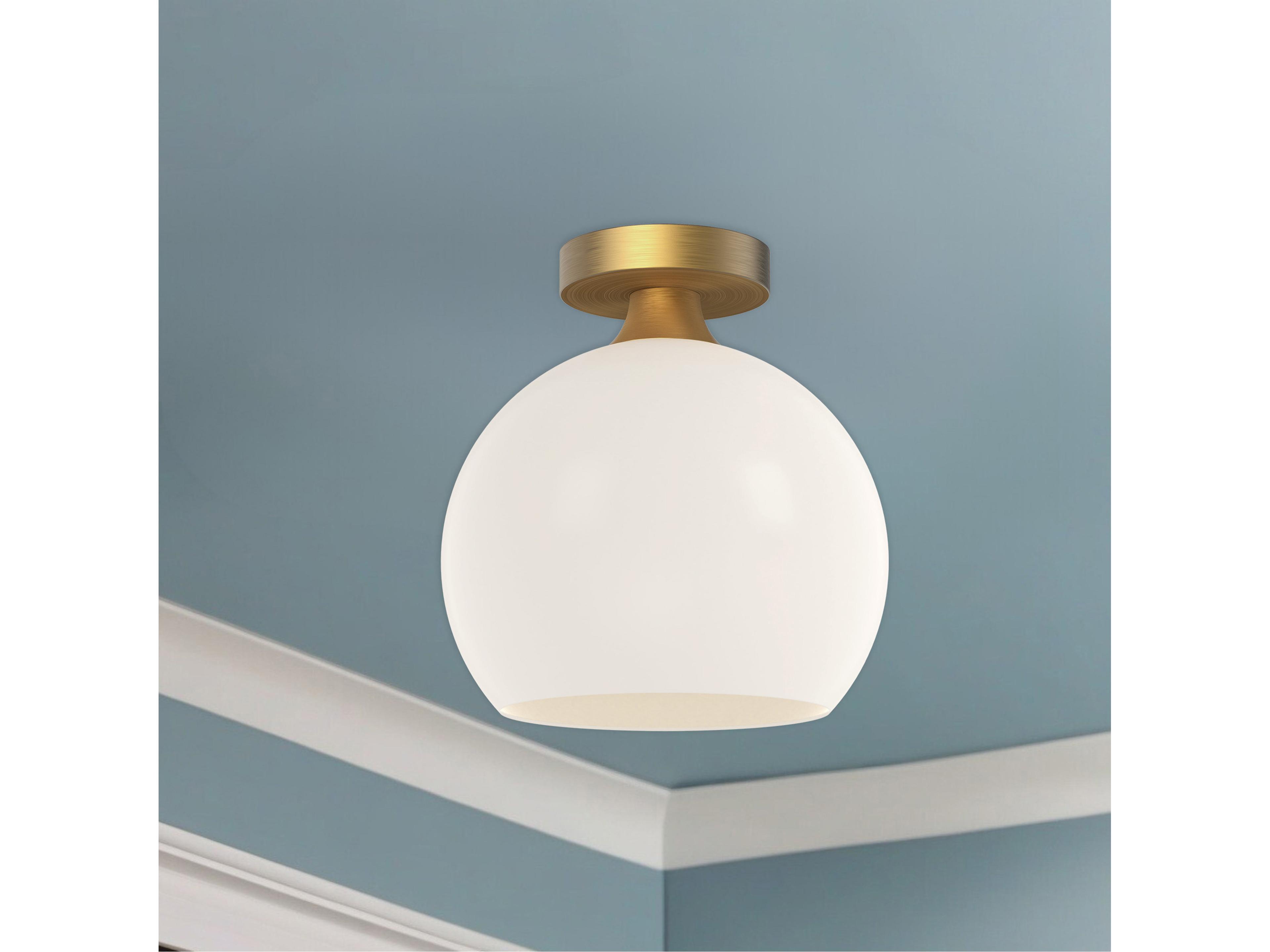 Alora Mood Castilla 1-Light Aged Gold Globe Flush Mount