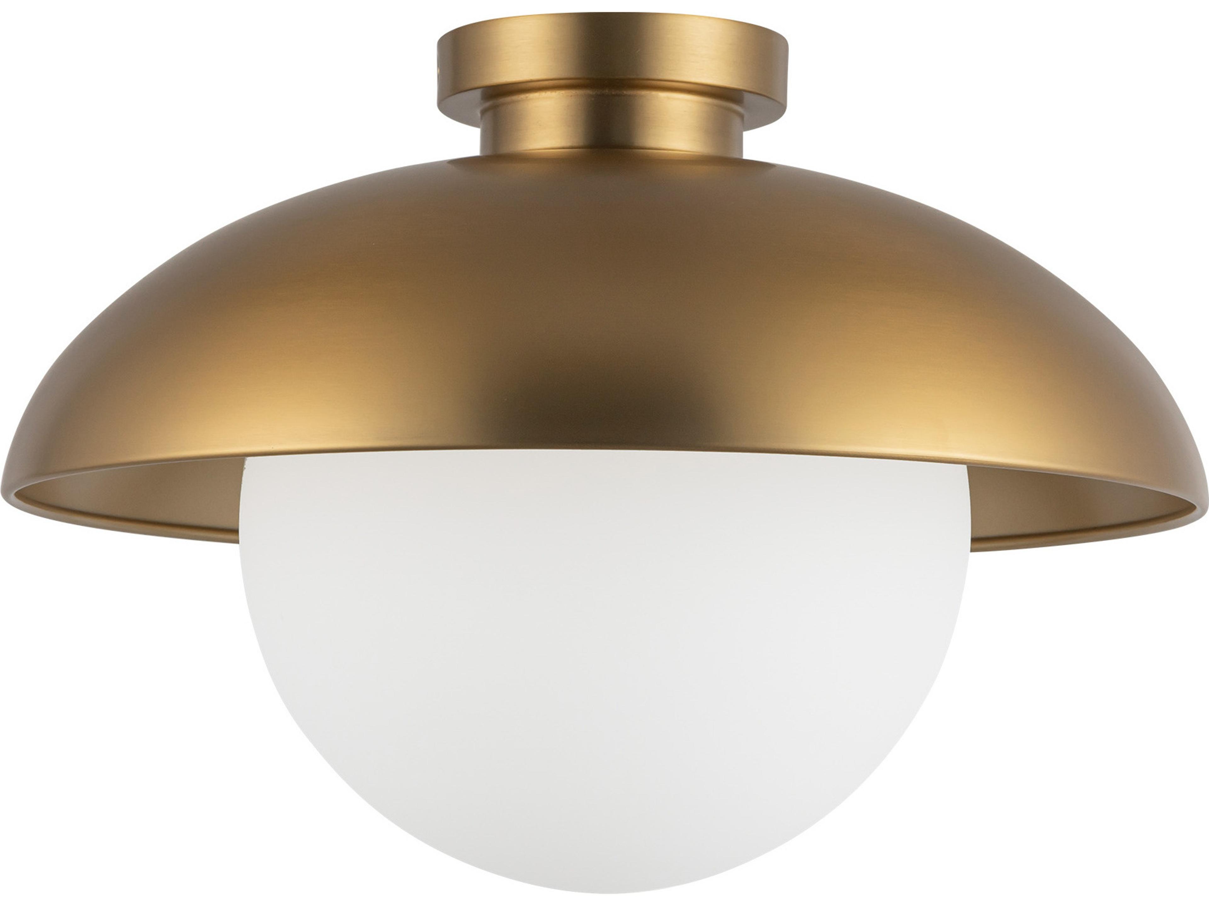 Alora Mood Rubio 1-Light Aged Gold Globe Flush Mount