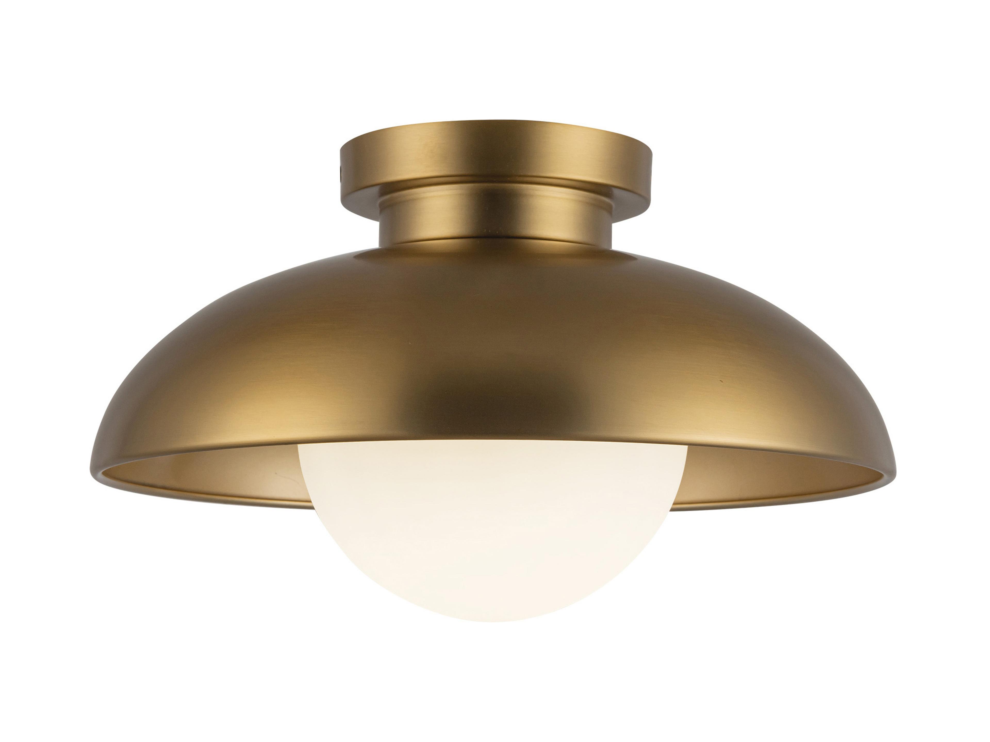 Alora Mood Rubio 1-Light Aged Gold Globe Flush Mount