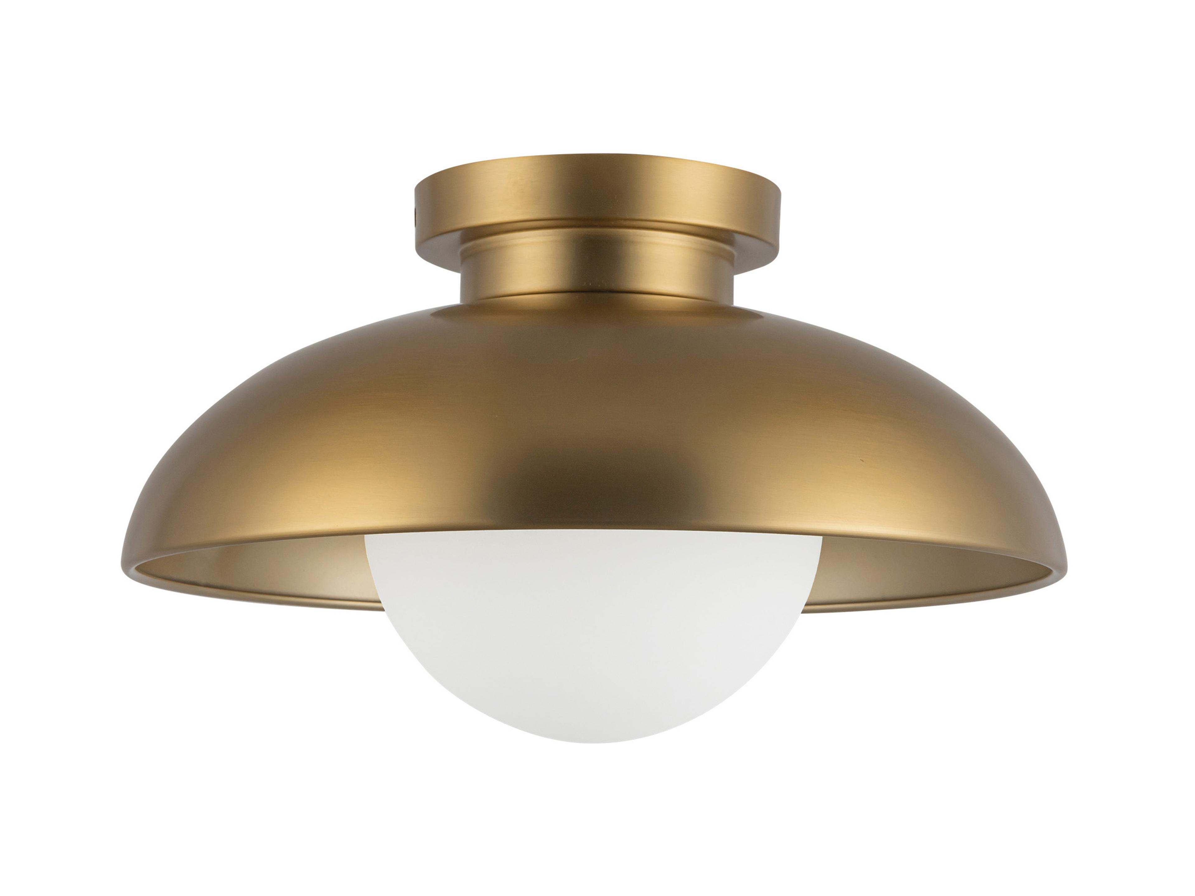 Alora Mood Rubio 1-Light Aged Gold Globe Flush Mount