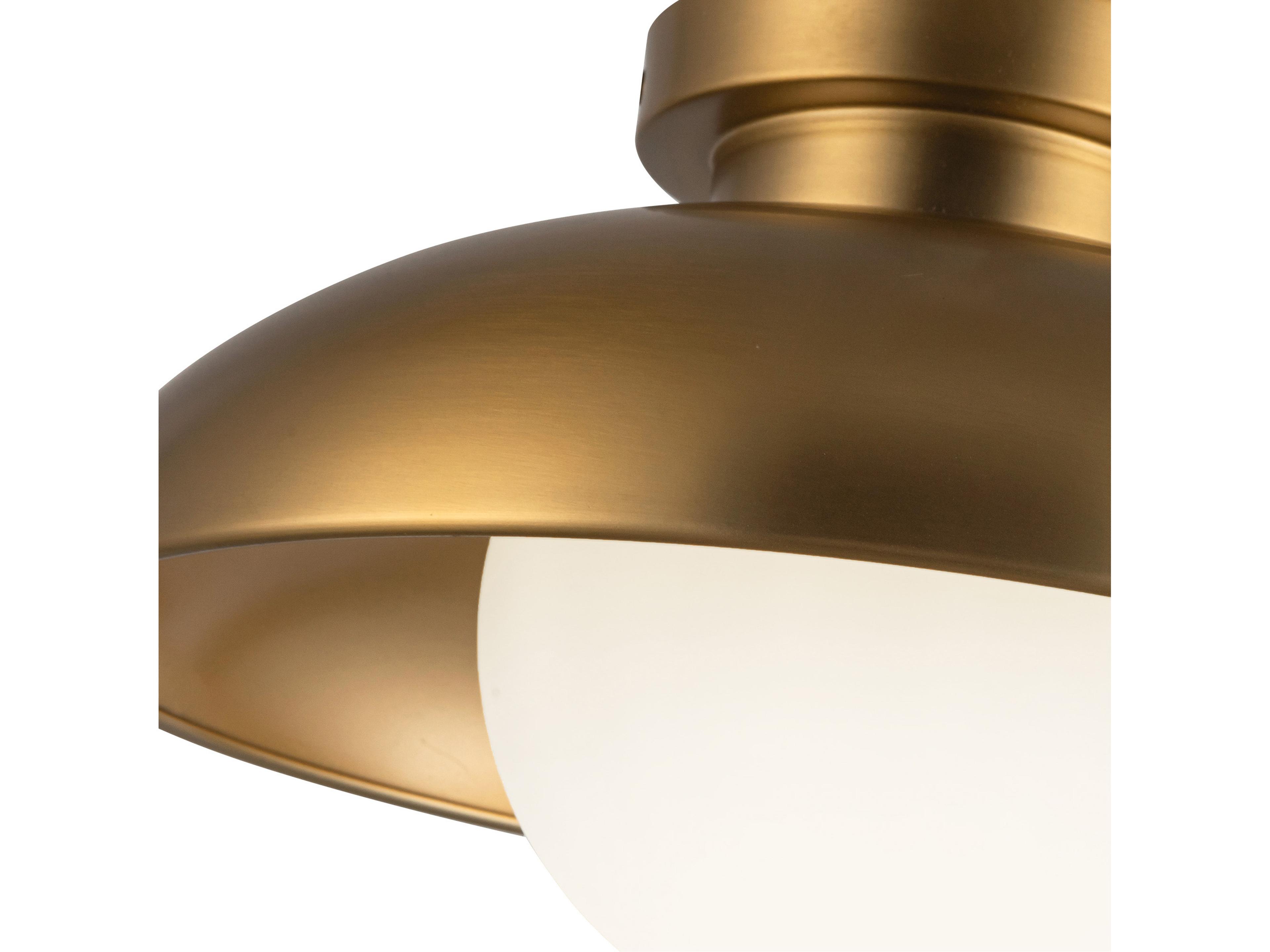 Alora Mood Rubio 1-Light Aged Gold Globe Flush Mount