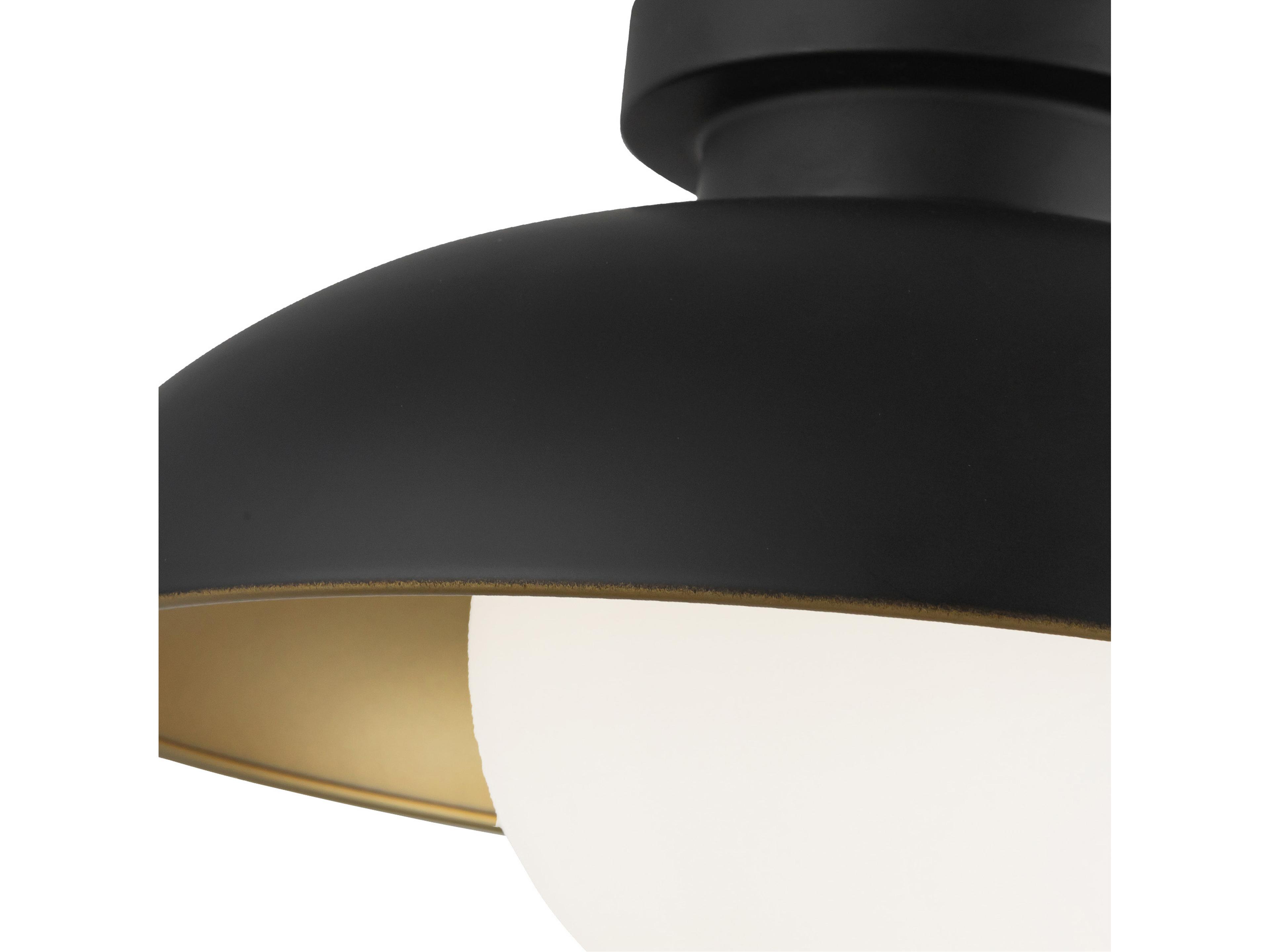Alora Mood Rubio 1-Light Matte Black Globe Flush Mount