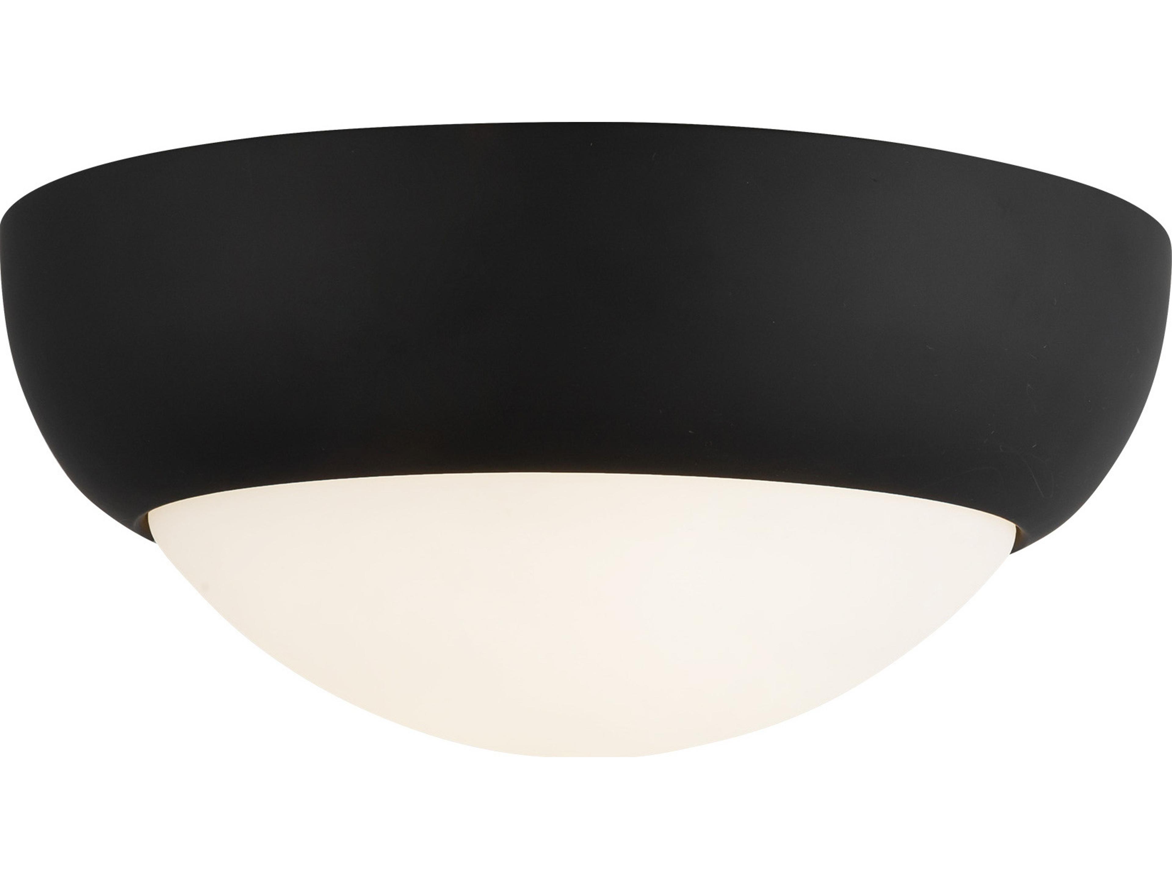 Alora Mood Rubio 2-Light Matte Black Bowl Flush Mount