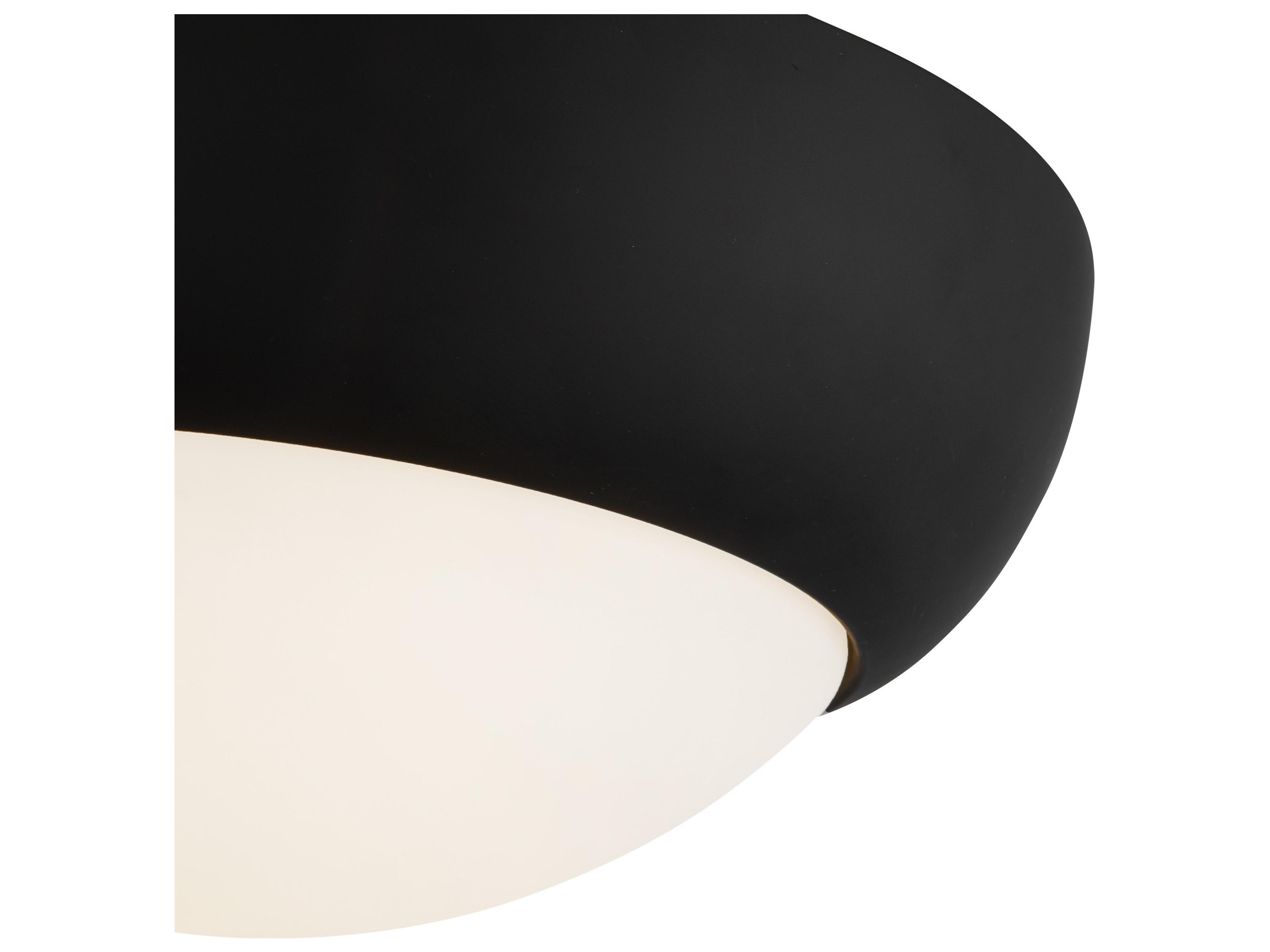 Alora Mood Rubio 2-Light Matte Black Bowl Flush Mount