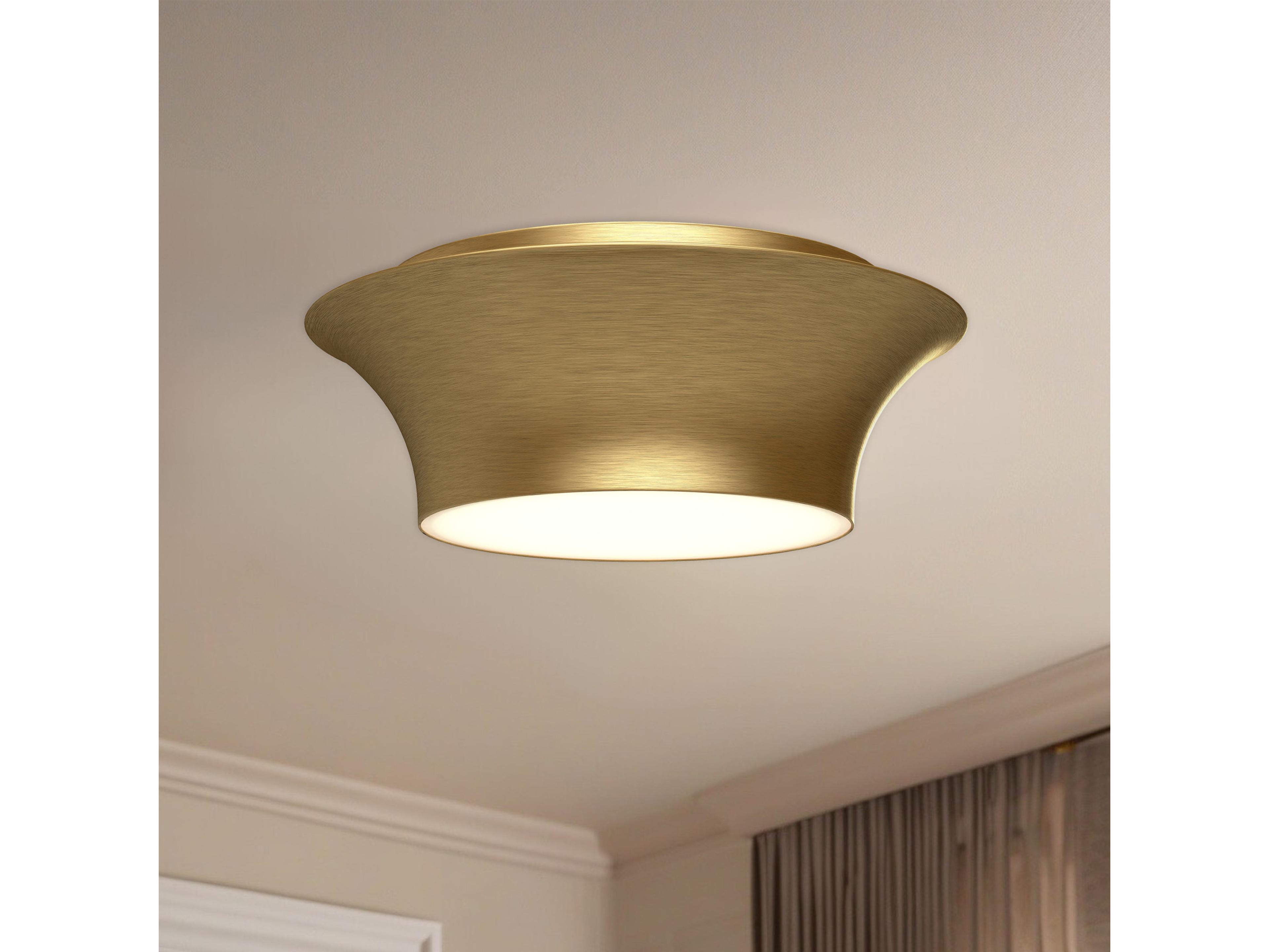 Alora Mood Emiko 2-Light Brushed Gold Flush Mount